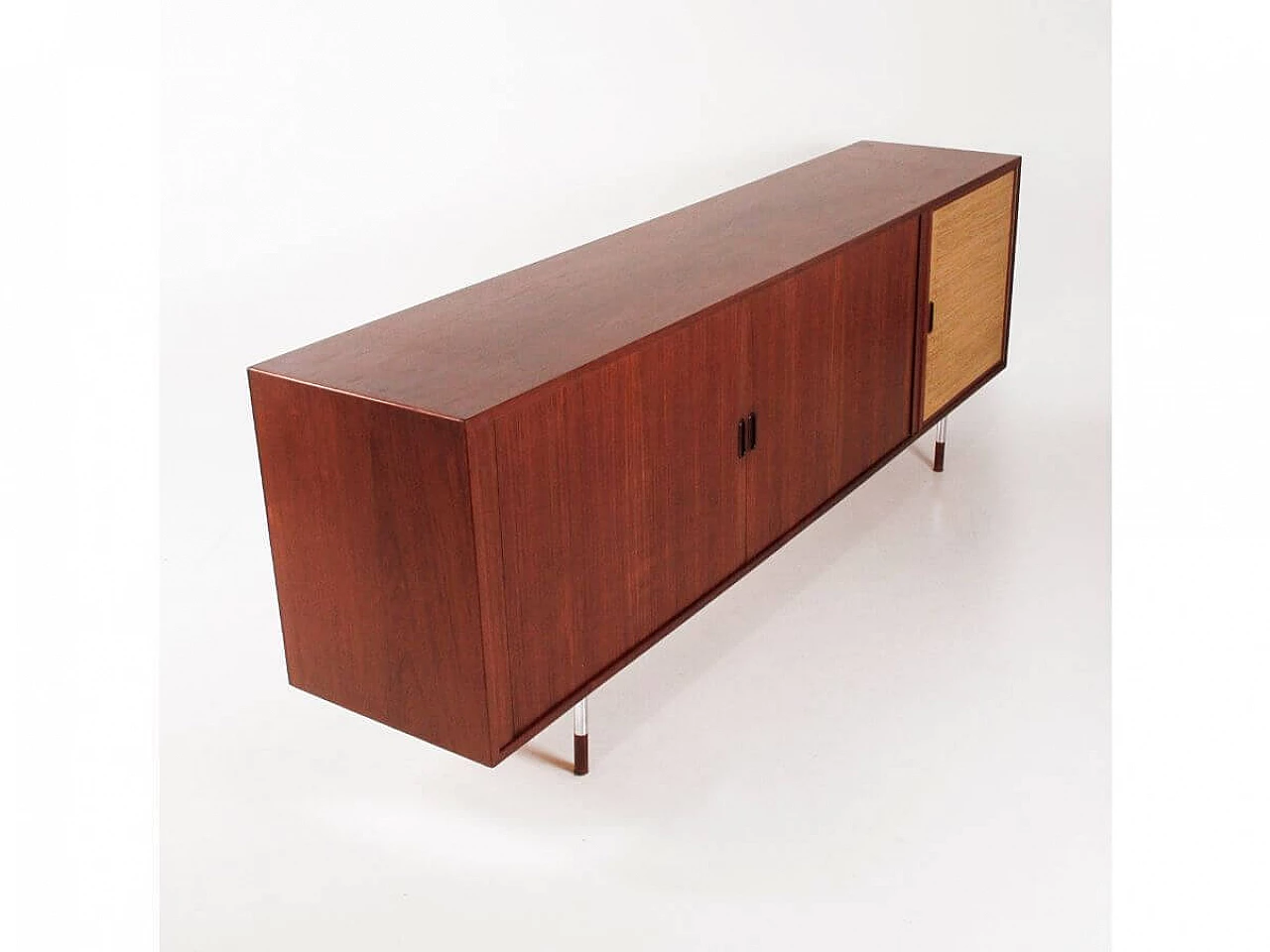 Credenza danese in teak e metallo di Arne Vodder per Sibast, anni '60 5