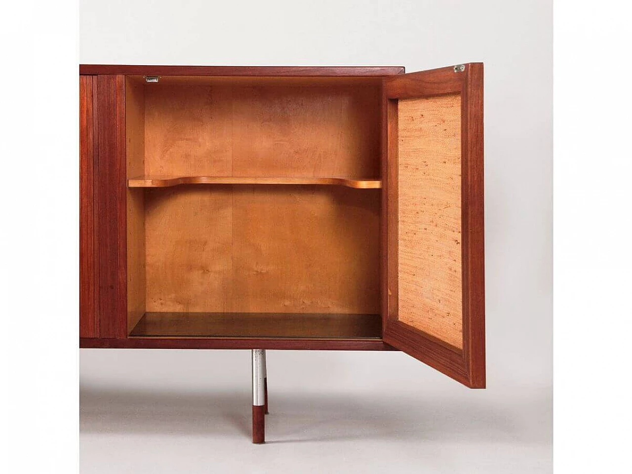 Credenza danese in teak e metallo di Arne Vodder per Sibast, anni '60 6