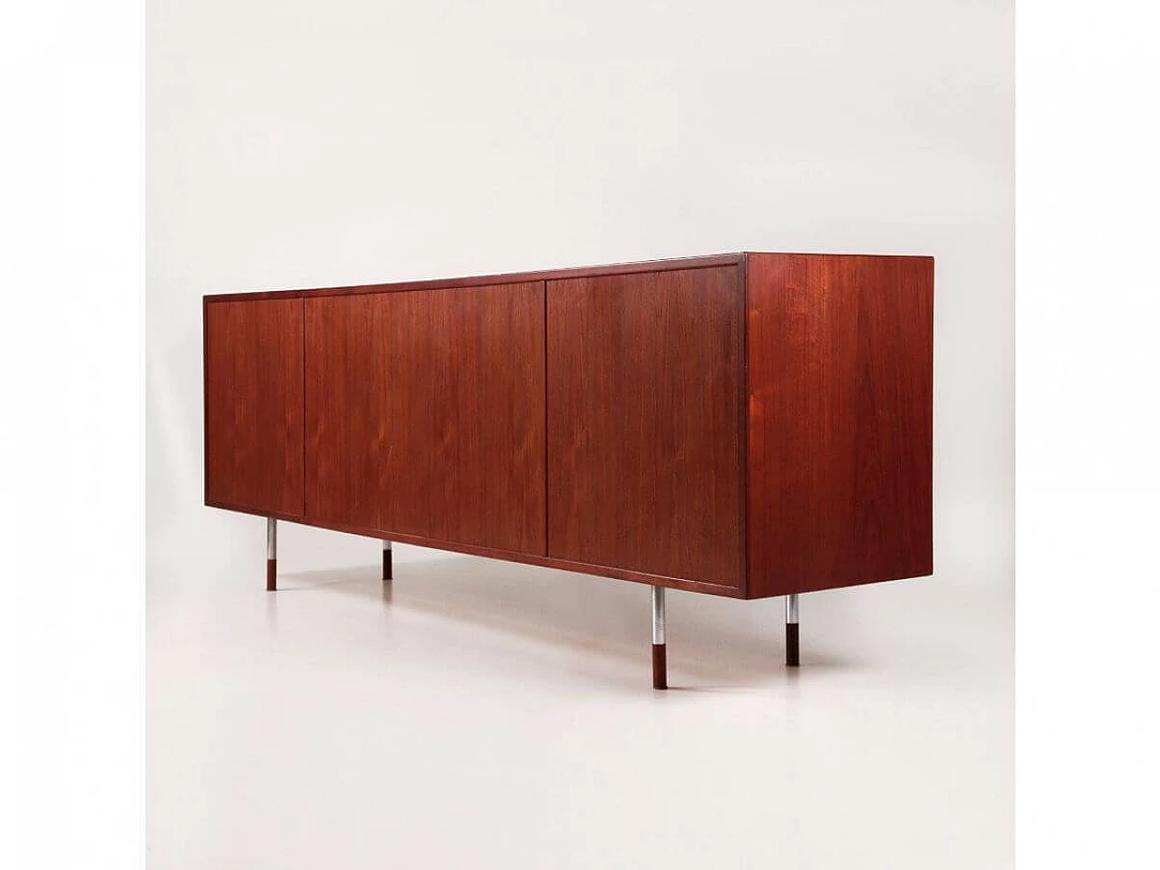 Credenza danese in teak e metallo di Arne Vodder per Sibast, anni '60 7