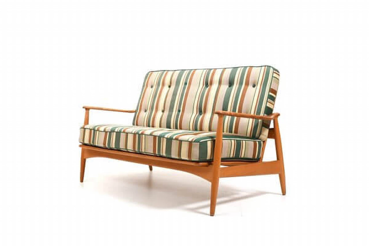 FD161 beech and teak sofa by Arne Vodder for France & Son, 1950s 1