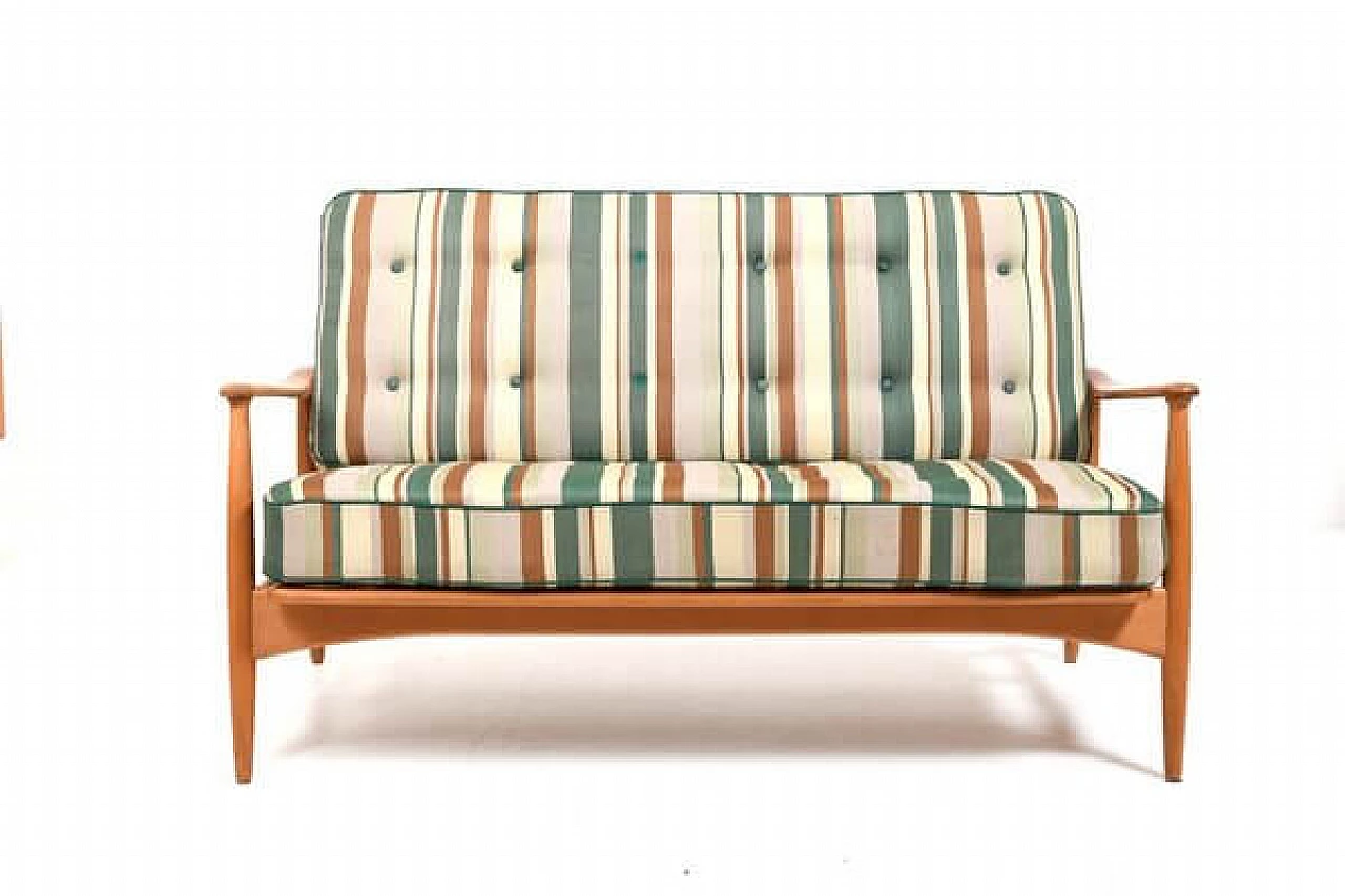 FD161 beech and teak sofa by Arne Vodder for France & Son, 1950s 4