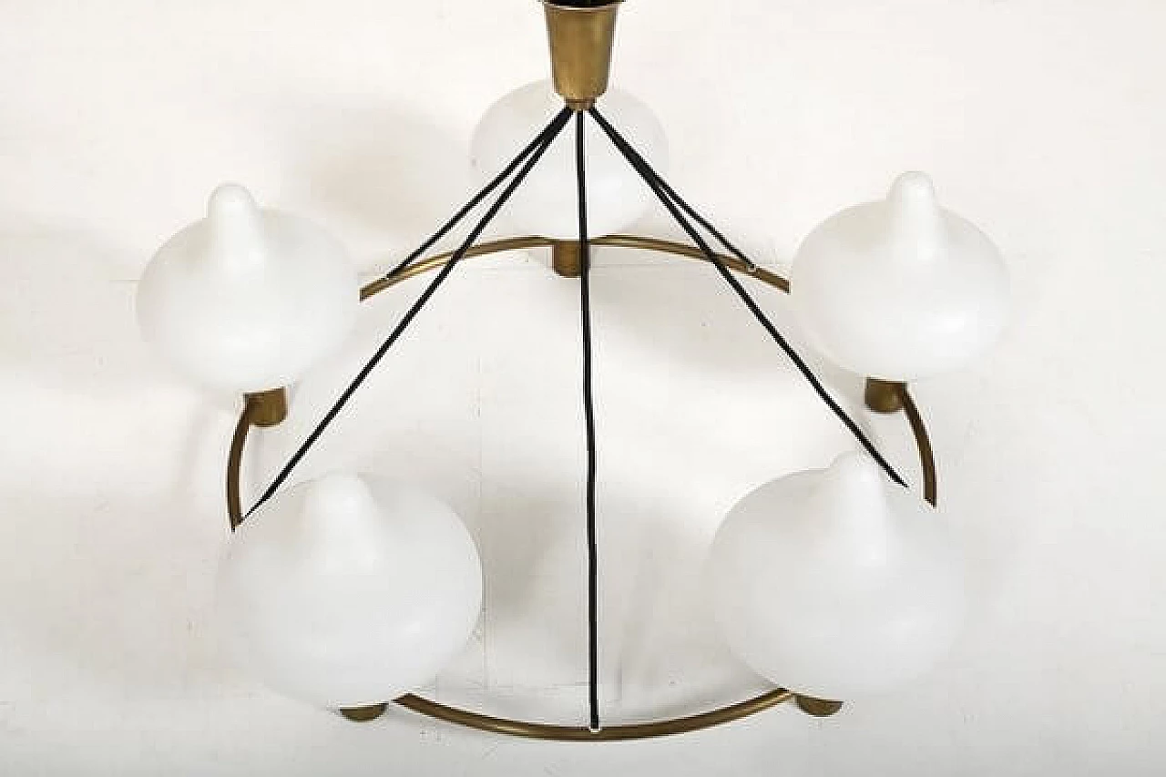 Chandelier by Mogens Hammer & Henning Moldenhawer for Louis Poulsen, 1950s 3