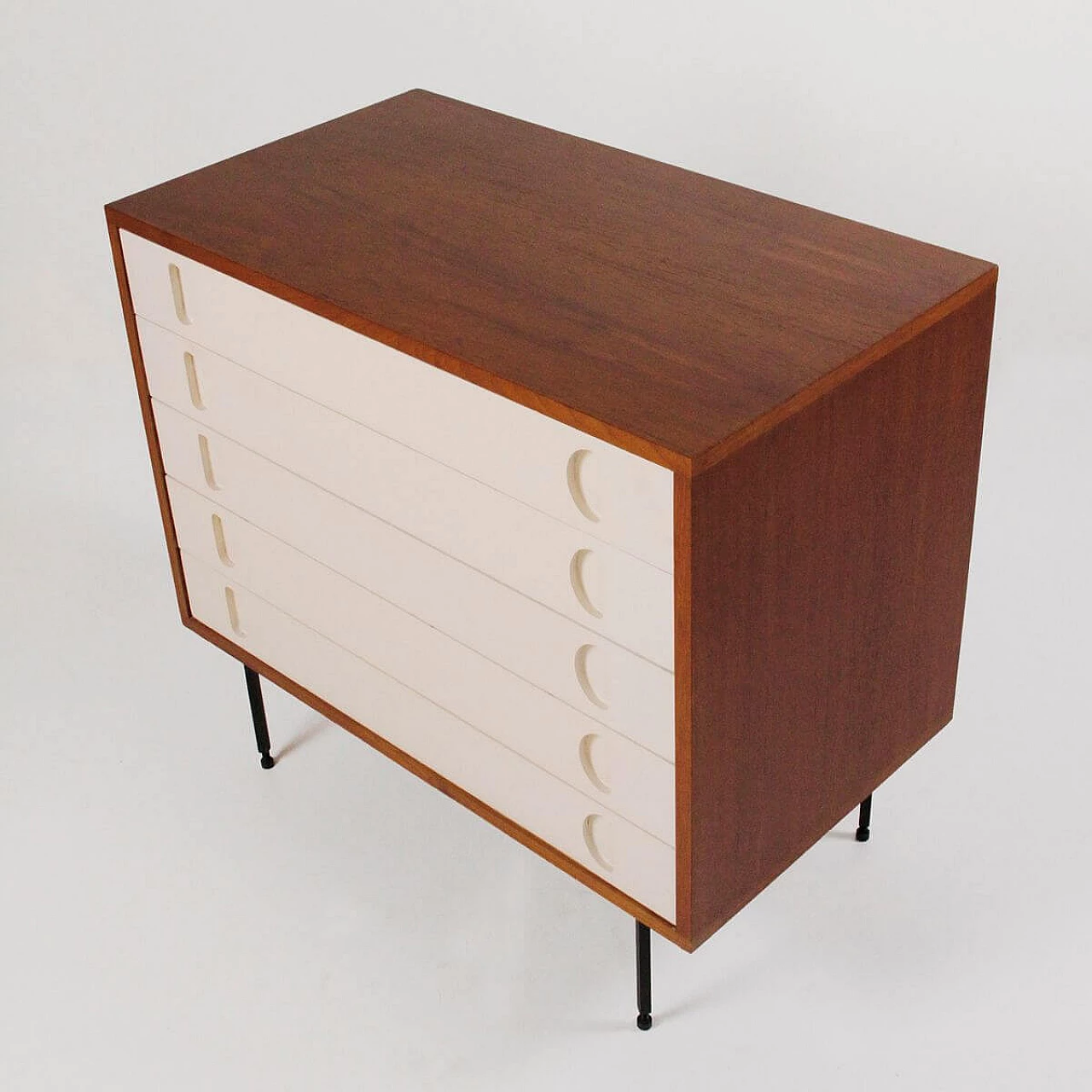 Teak chest of drawers by Campo and Graffi for Home, 1950s 4