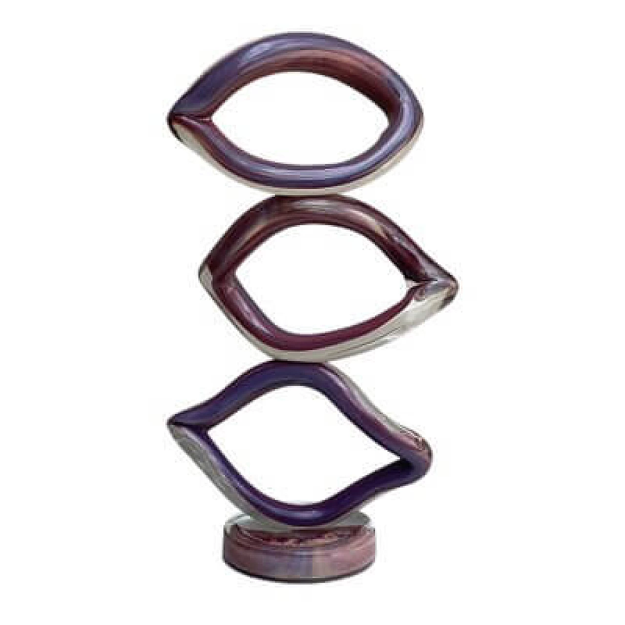 Murano glass abstract sculpture attributed to Alessandro Barbaro, 1980s 1