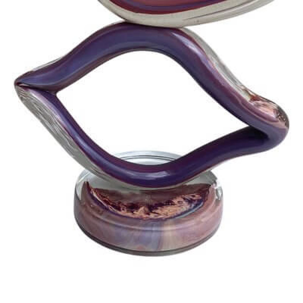 Murano glass abstract sculpture attributed to Alessandro Barbaro, 1980s 2