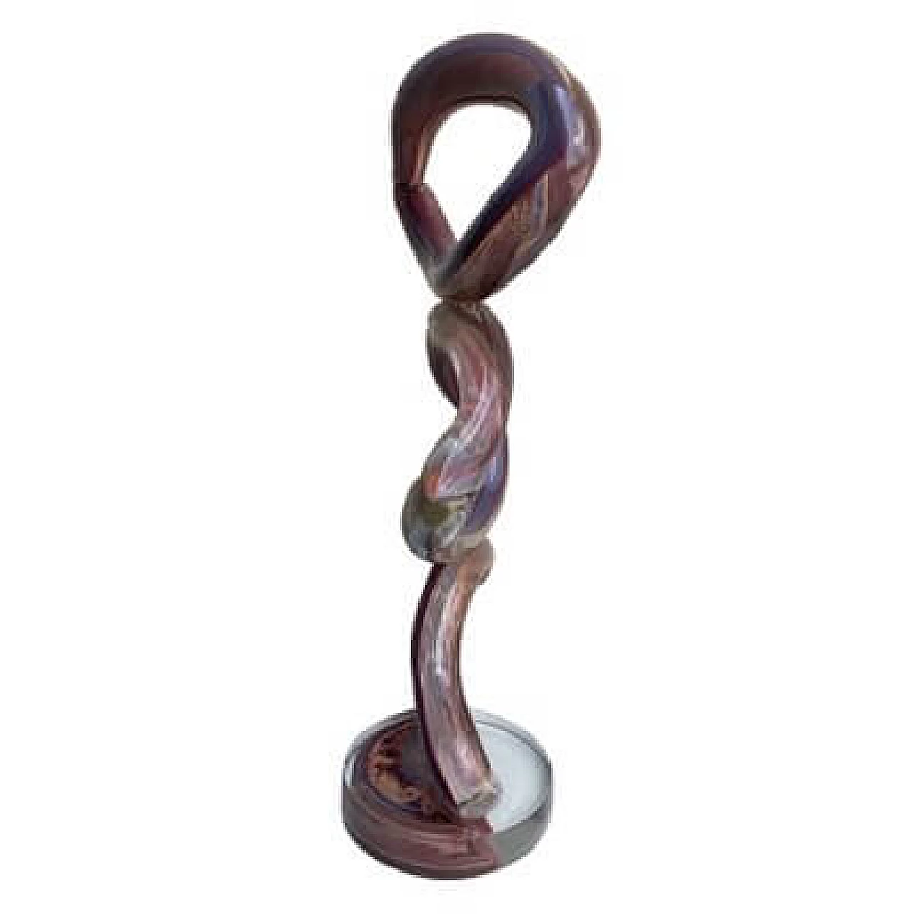 Murano glass abstract sculpture attributed to Alessandro Barbaro, 1980s 4