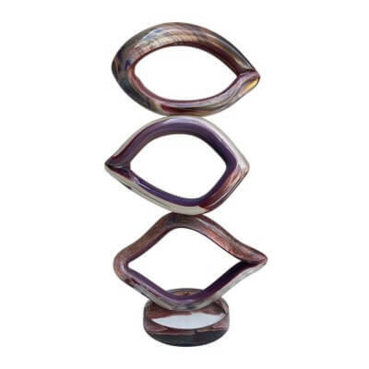 Murano glass abstract sculpture attributed to Alessandro Barbaro, 1980s 6