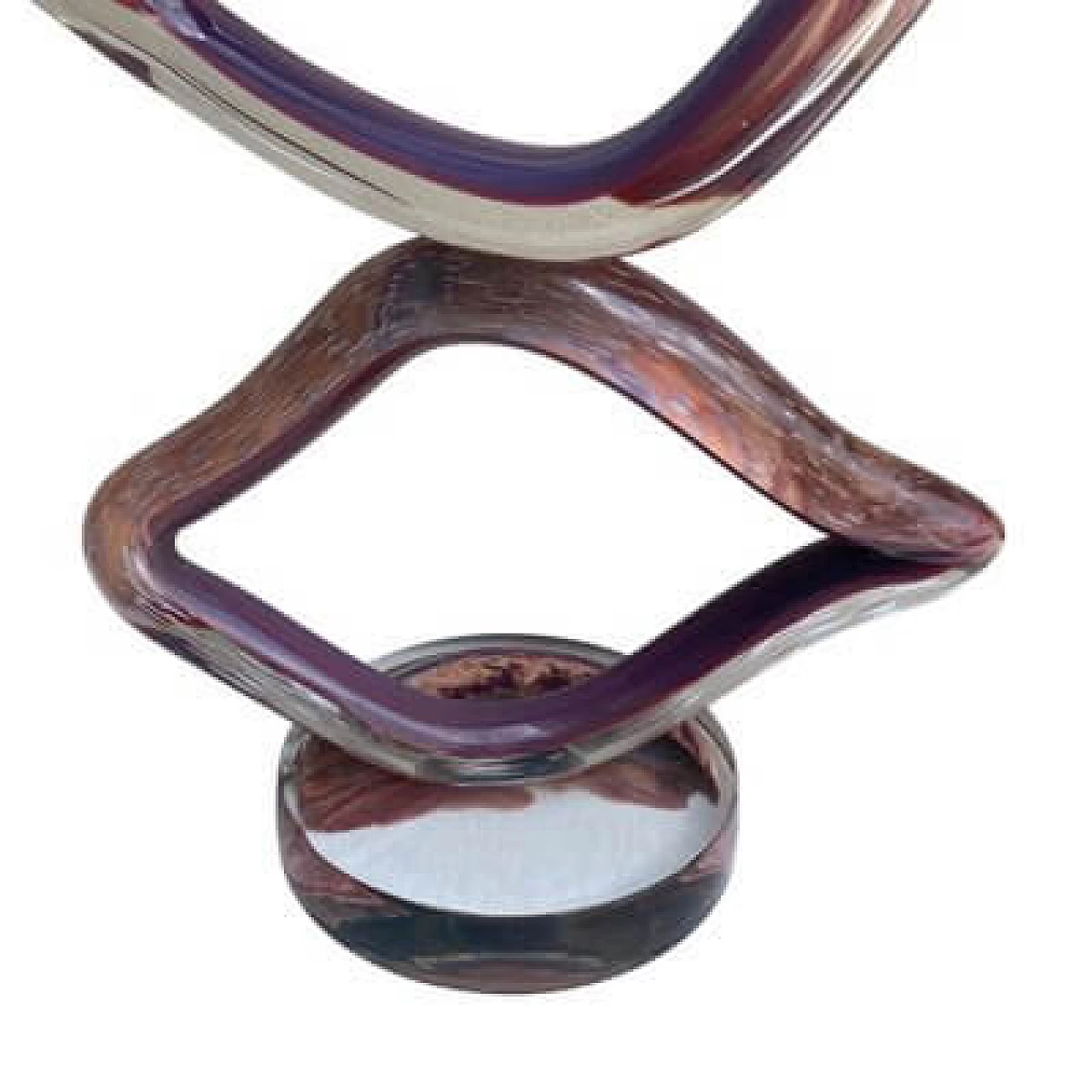 Murano glass abstract sculpture attributed to Alessandro Barbaro, 1980s 7