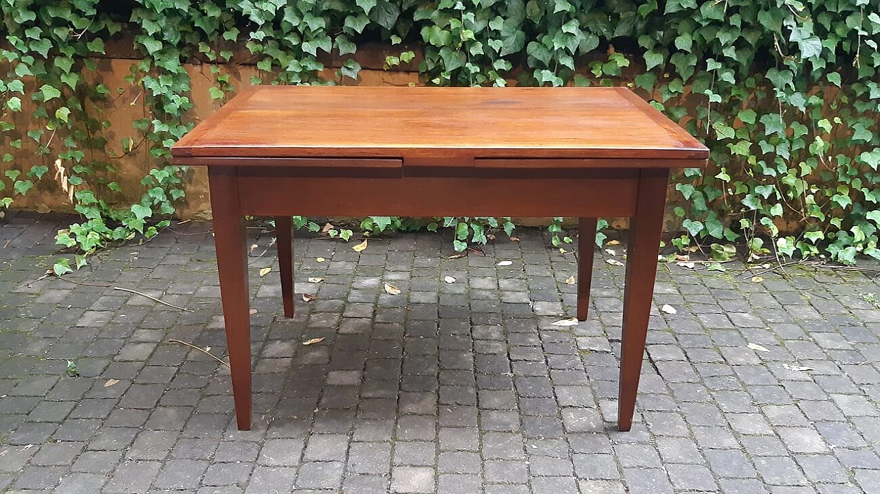 Oak dining table with drawers, mid-19th century 4