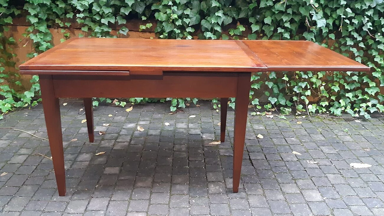 Oak dining table with drawers, mid-19th century 5