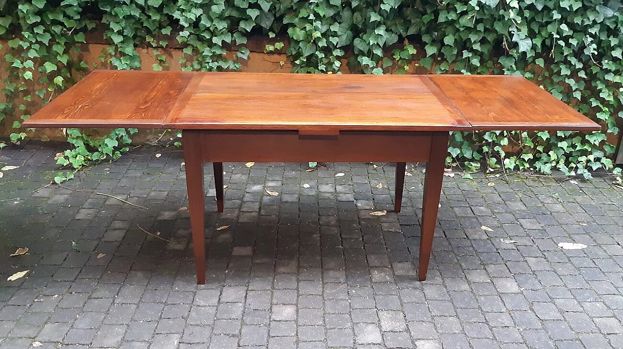 Oak dining table with drawers, mid-19th century 6