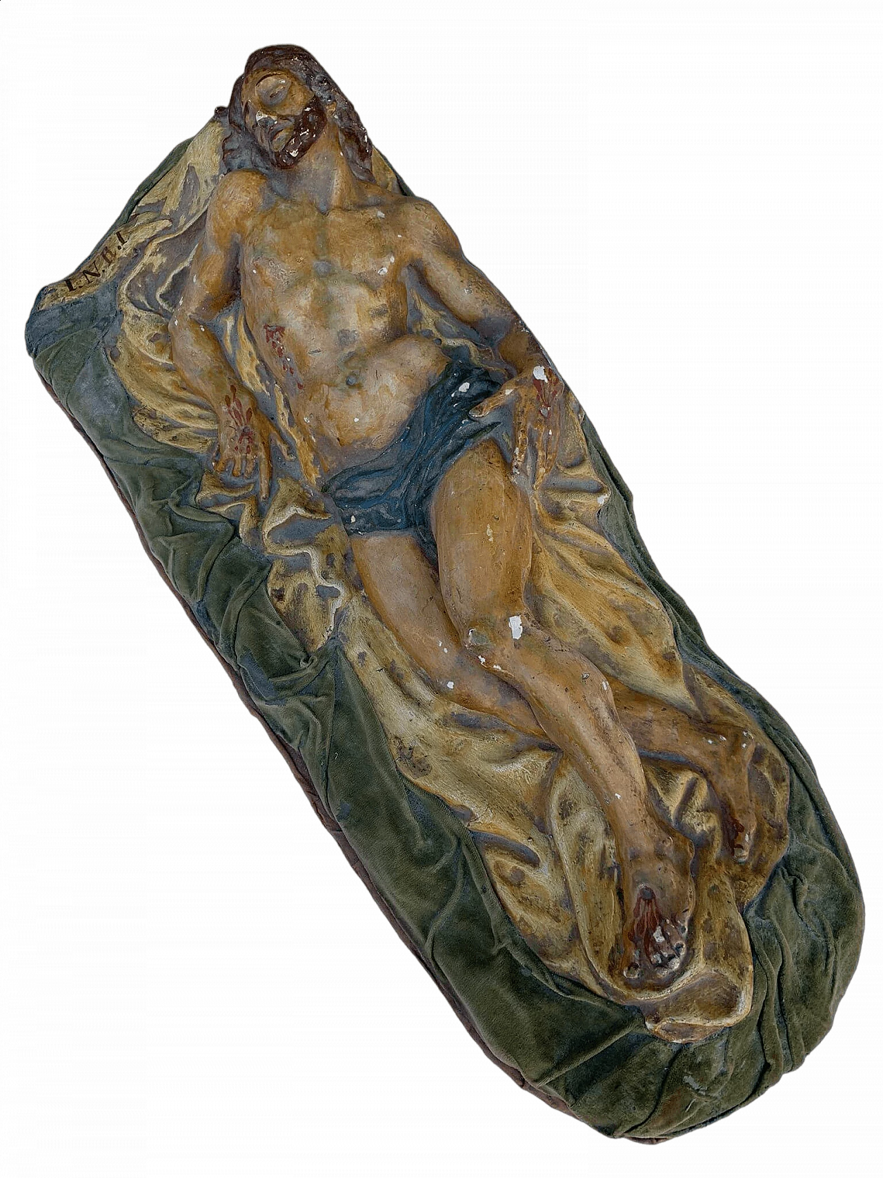 Plaster sculpture of Christ lying down, 19th century 9