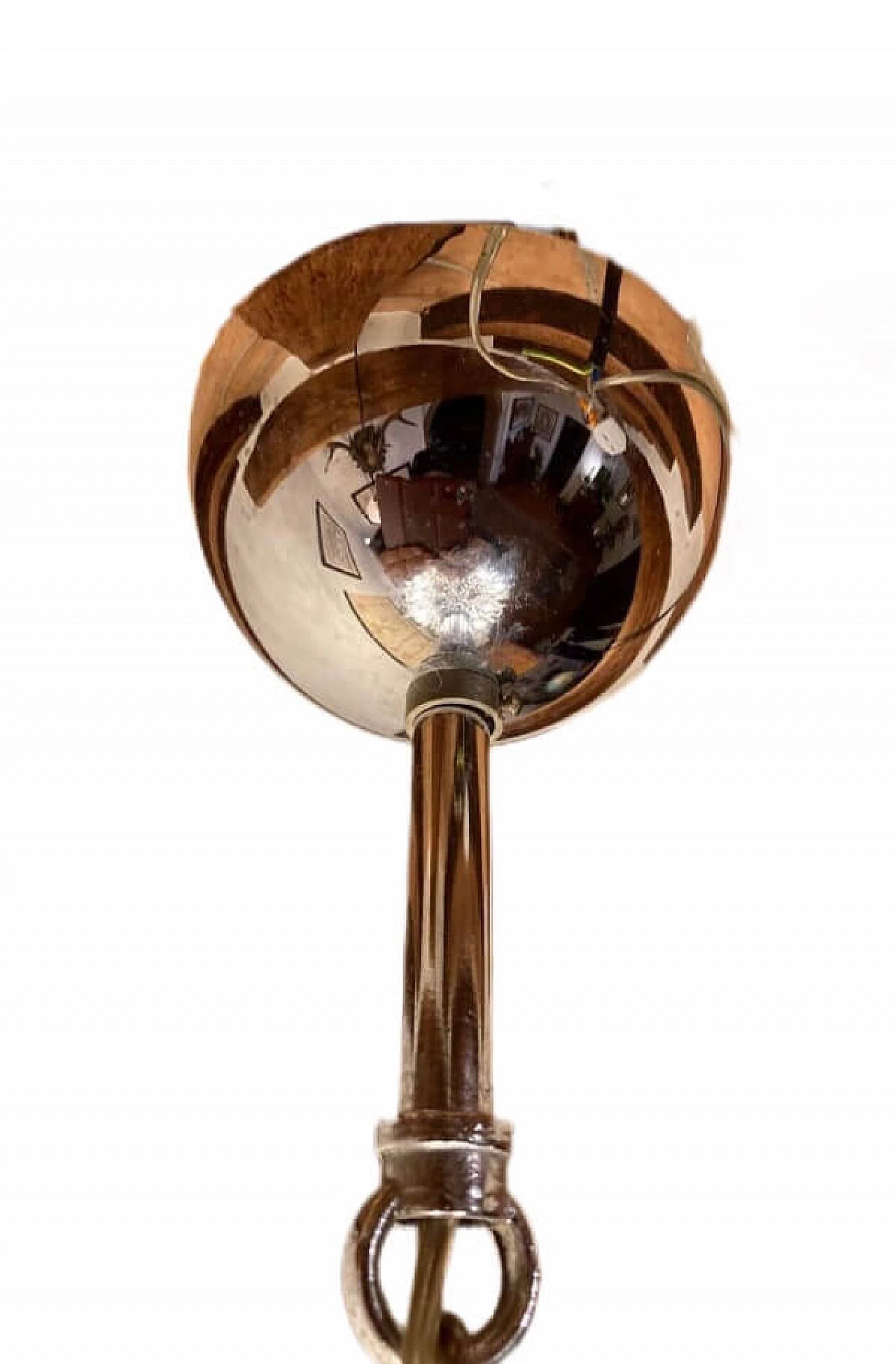 Lampadario Sputnik in ottone cromato di Gaetano Sciolari, anni '70 13