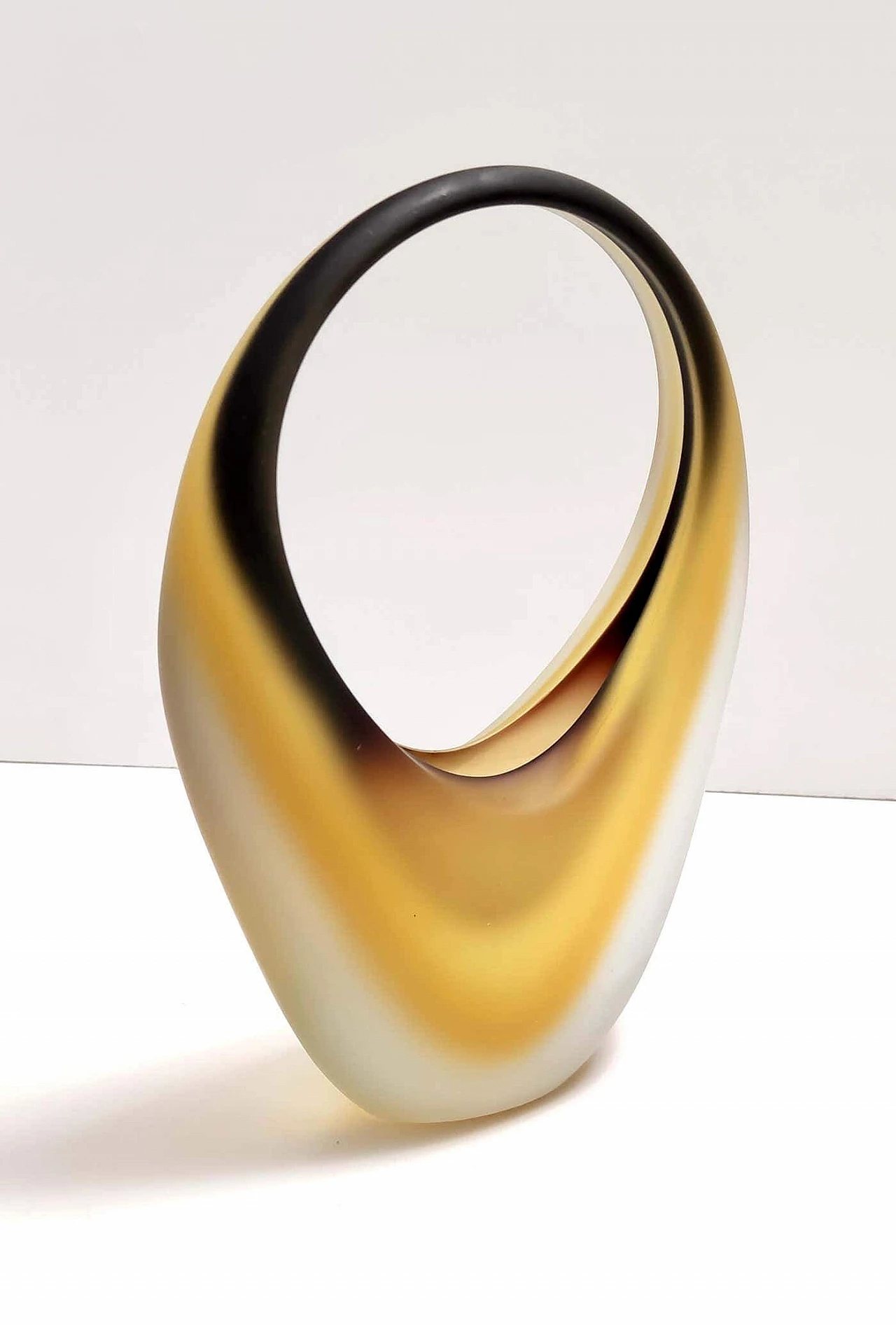 Submerged Murano glass basket vase by Archimede Seguso, 1950s 11