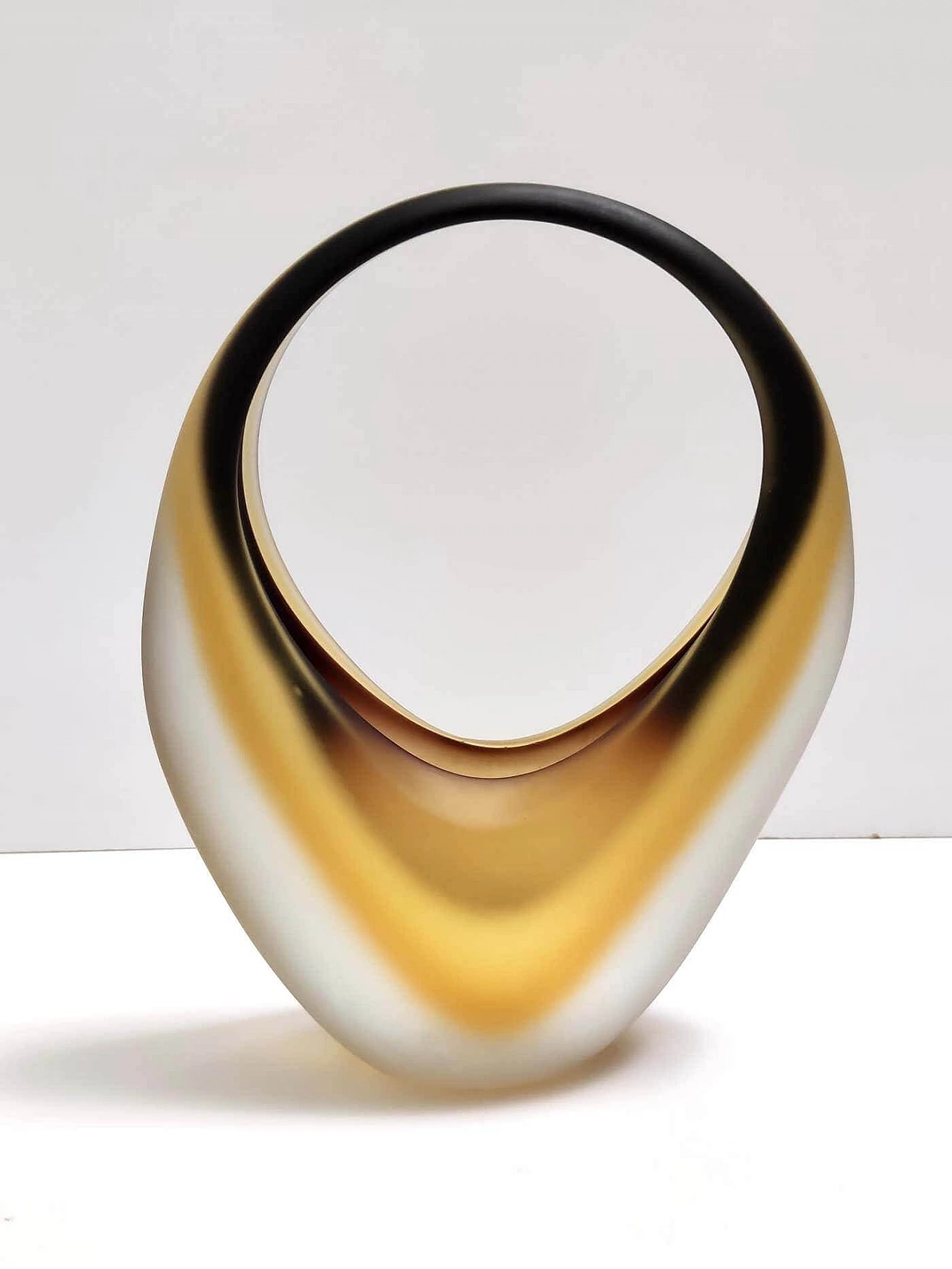 Submerged Murano glass basket vase by Archimede Seguso, 1950s 12