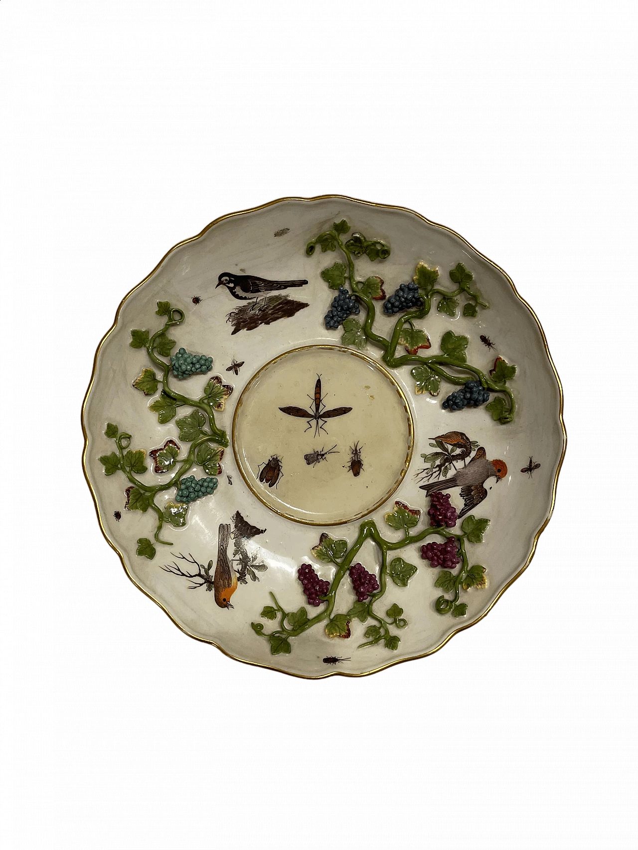 Piatto in ceramica Meissen con decorazioni naturali, 1770 6