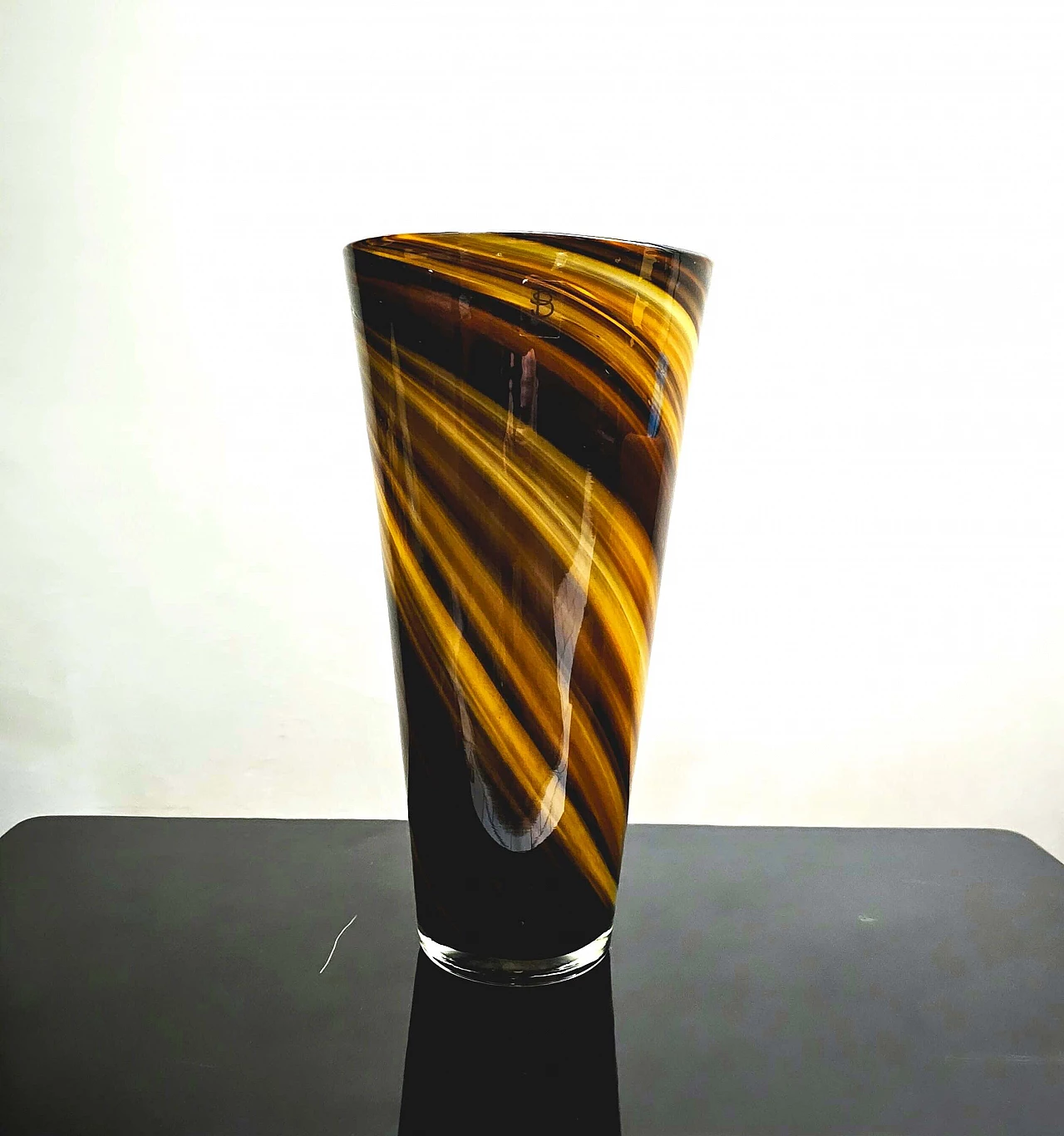 Murano glass reed vase, 1970s 1