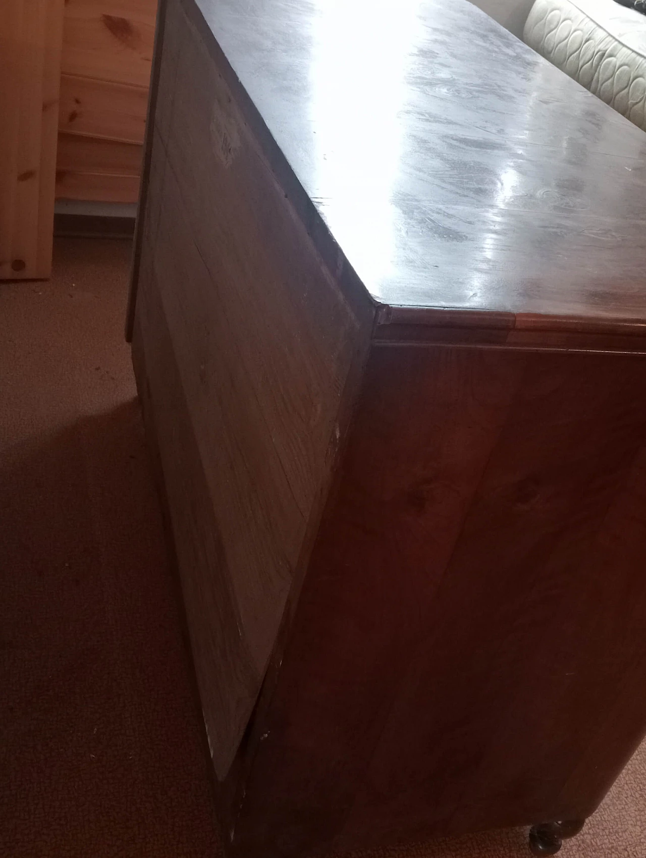 Veneered wood chest of drawers, 1940s 1