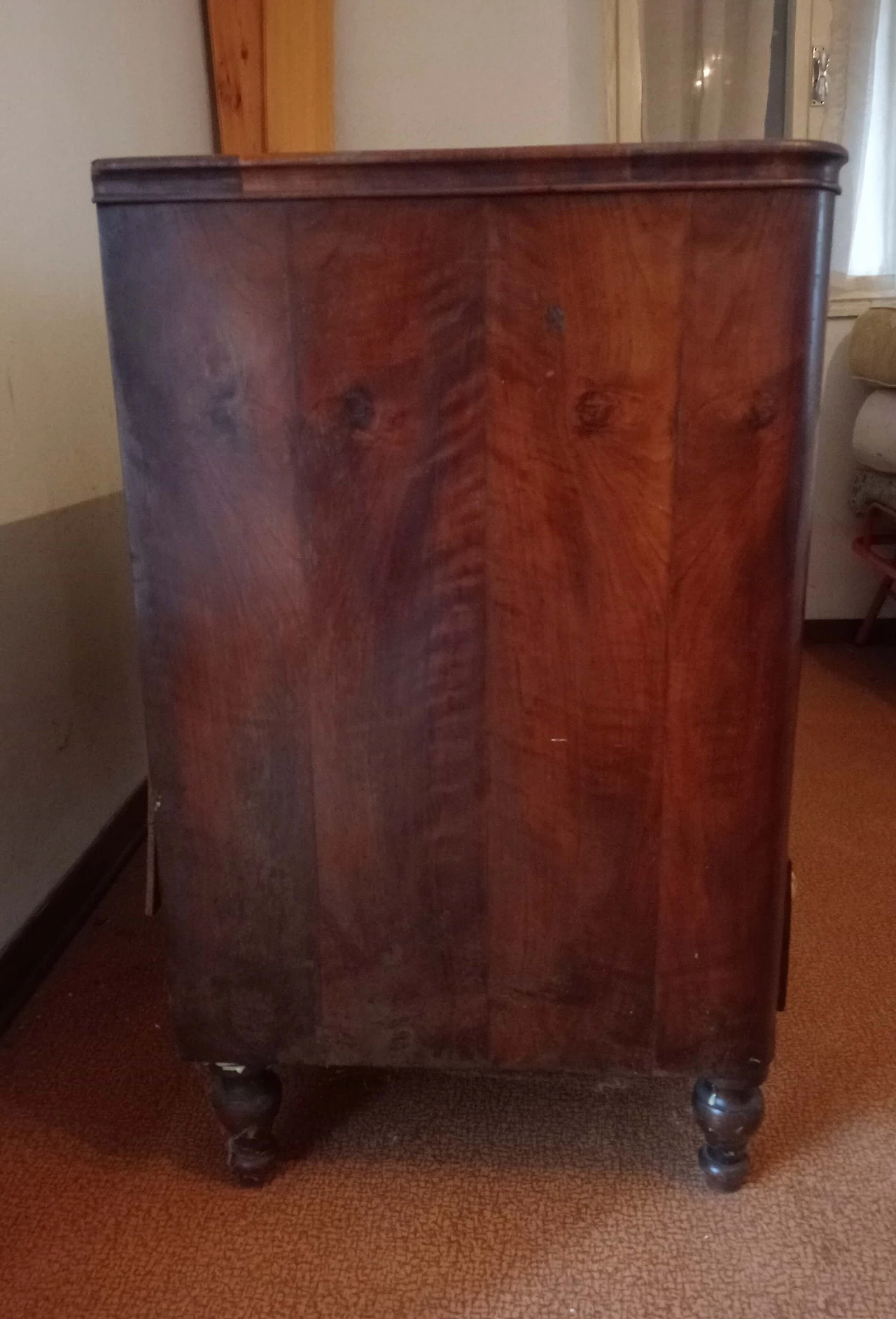 Veneered wood chest of drawers, 1940s 4