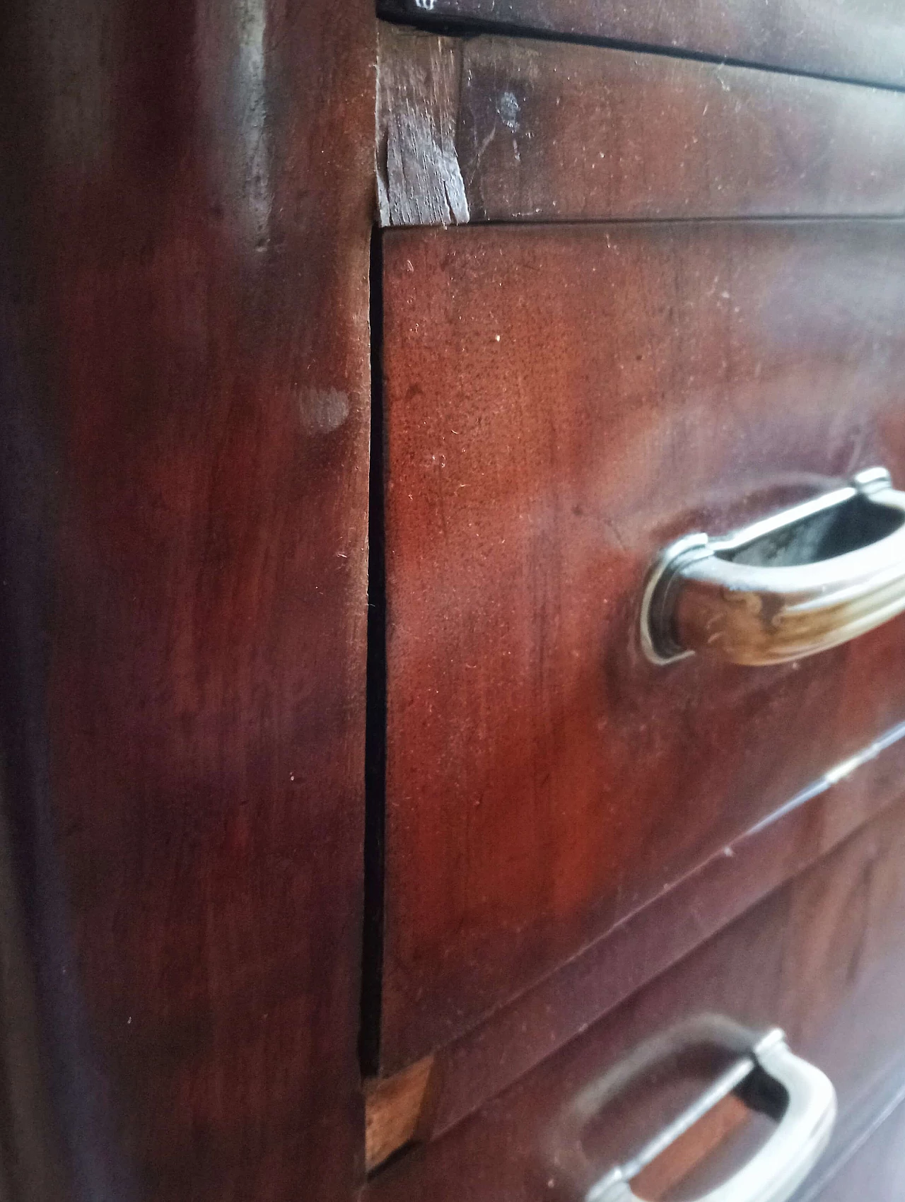 Veneered wood chest of drawers, 1940s 5