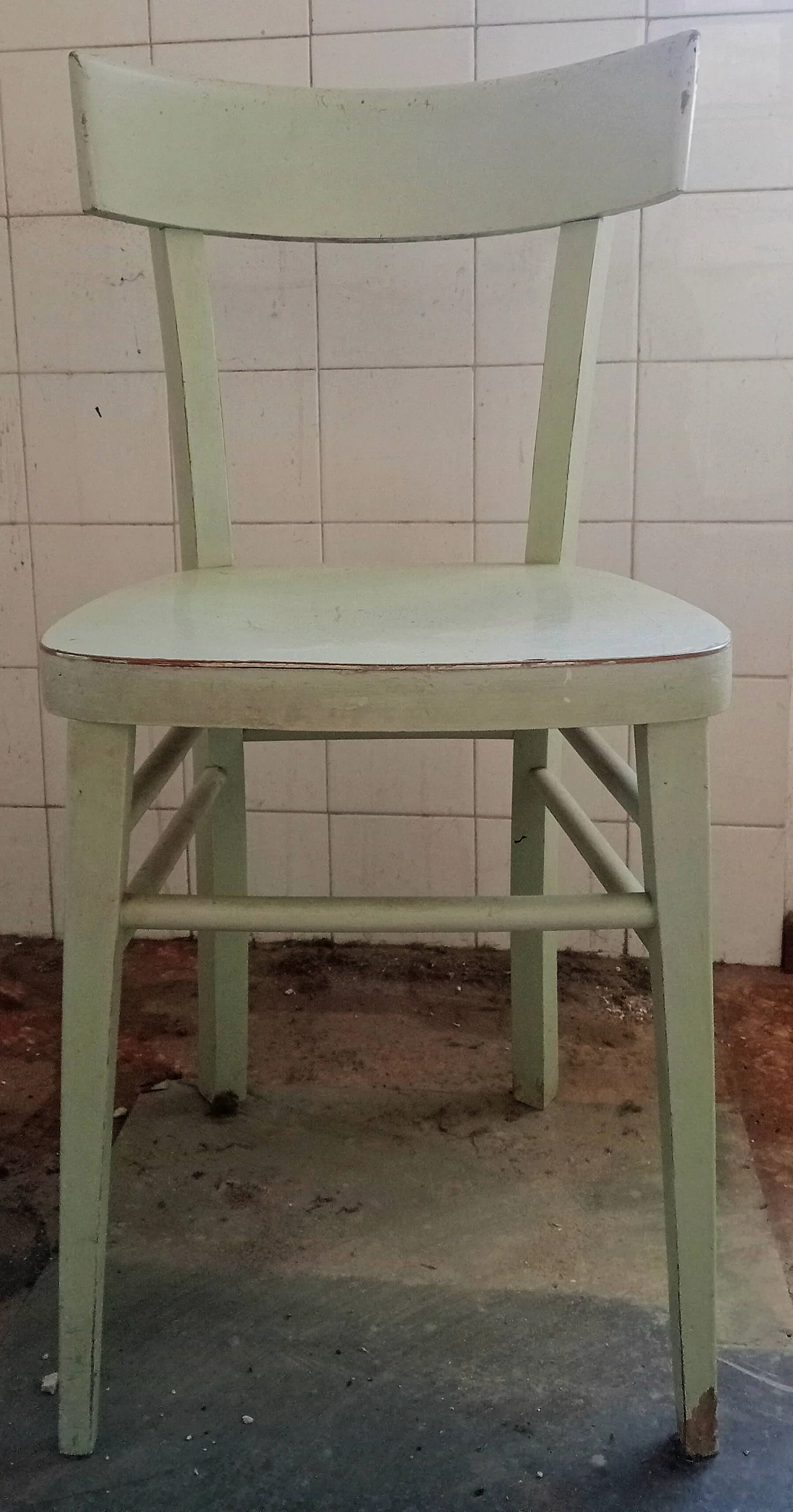 4 Chairs and table in wood and formica, 1960s 1