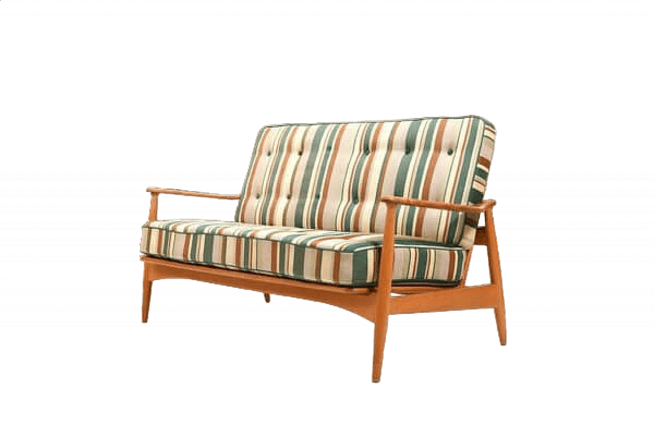 FD161 beech and teak sofa by Arne Vodder for France & Son, 1950s 13