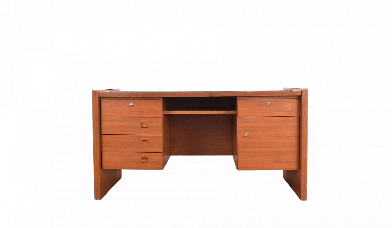 Danish teak desk, 1980s 12