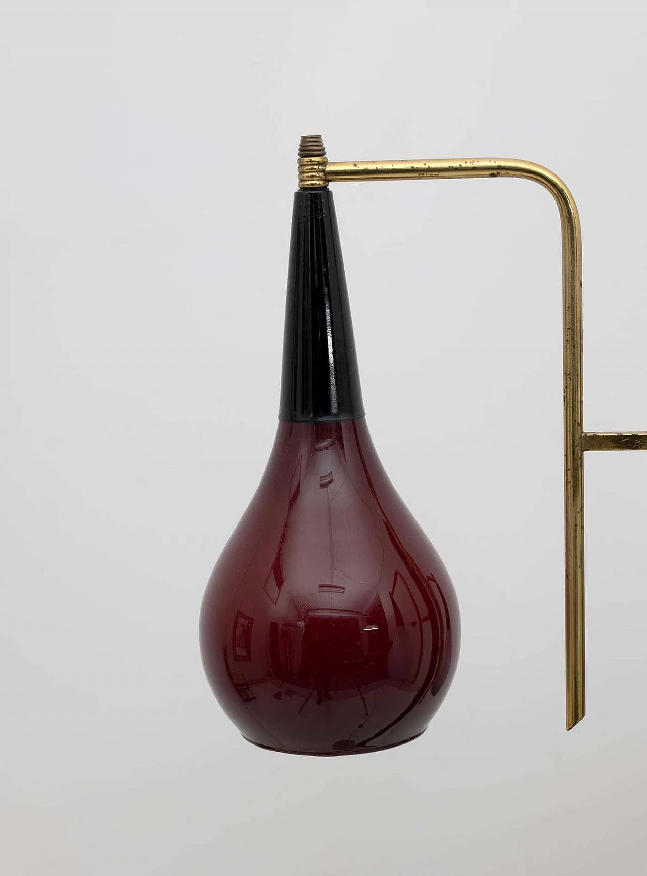 Brass and coloured glass floor lamp by Stilnovo, 1950s 7