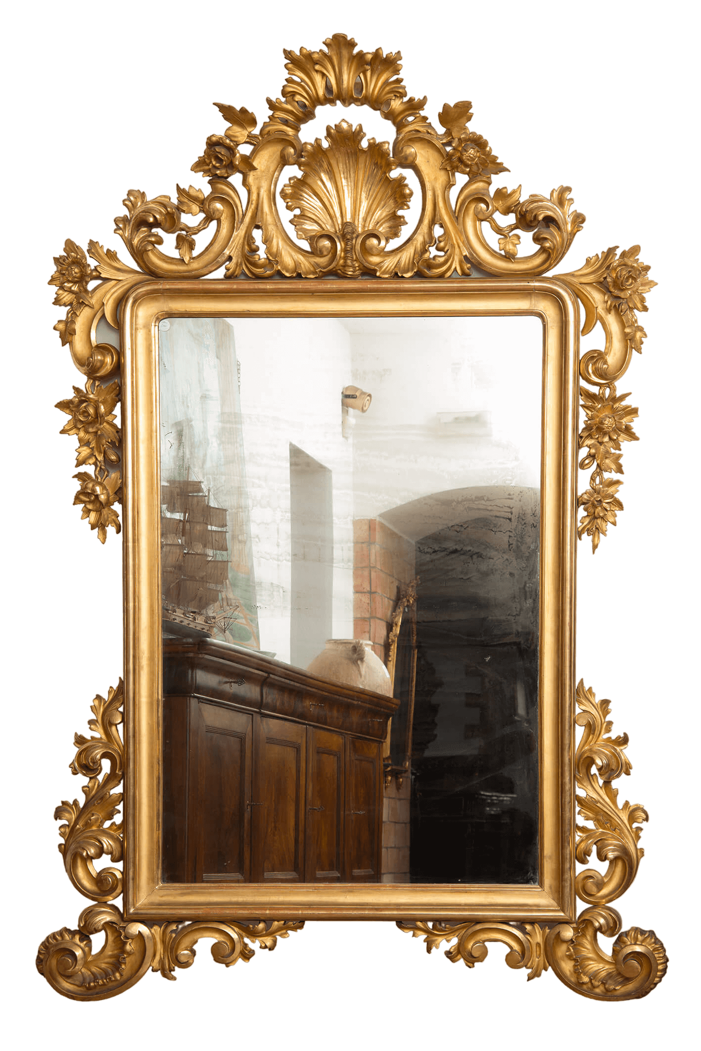 Louis Philippe Mirror with gilded legs