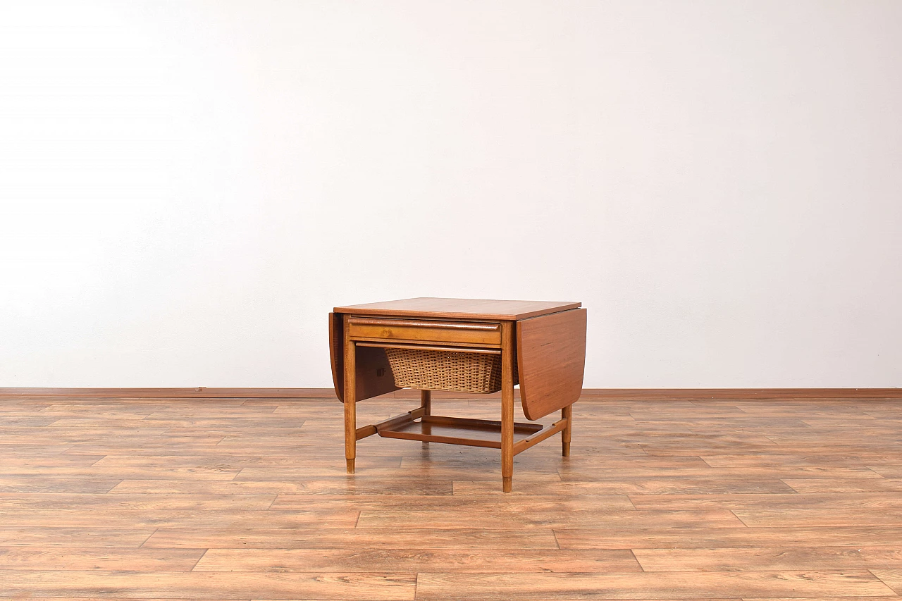 Teak and beech sewing table by Bertil Fridhagen for Bodafors, 1960s 2