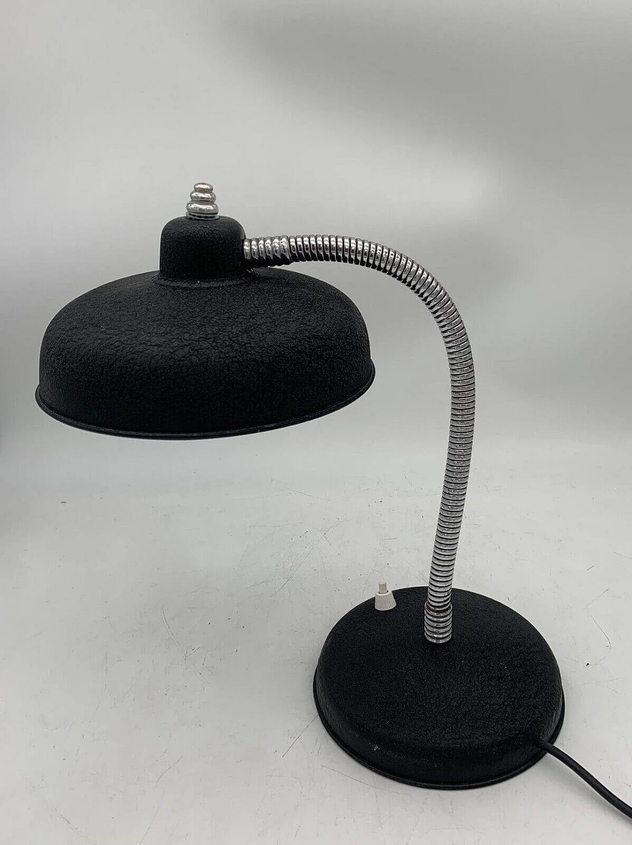 Black metal table lamp, 1960s 3