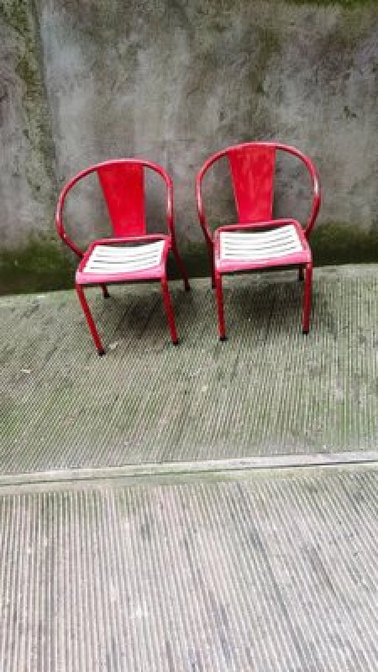 Pair of T5 iron chairs by Xavier Pauchard for Tolix, 1950s 2