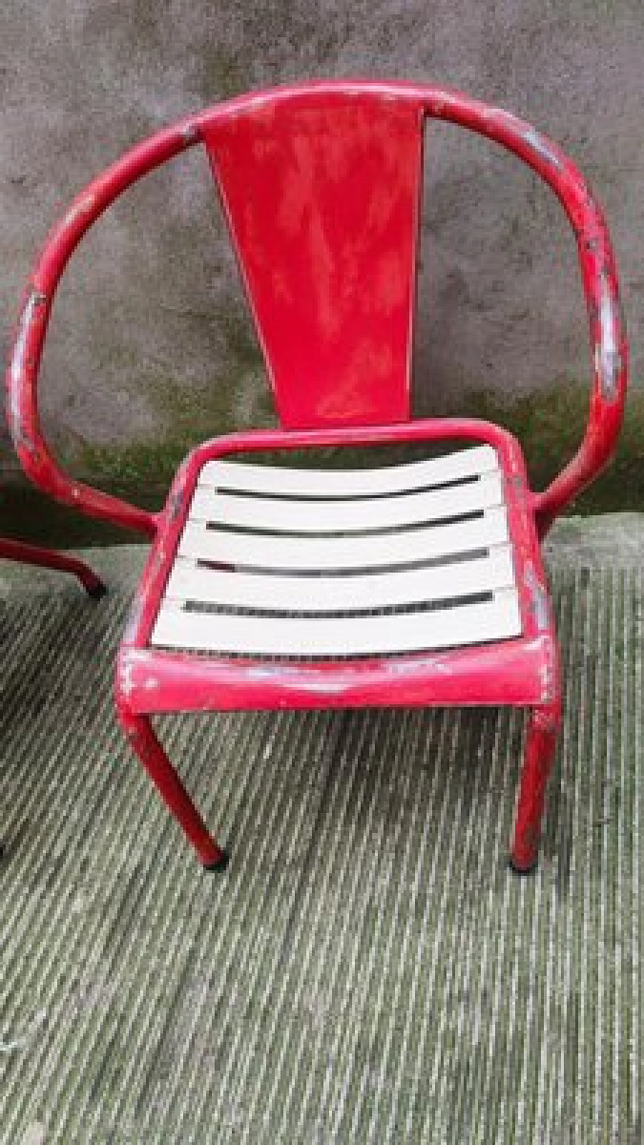 Pair of T5 iron chairs by Xavier Pauchard for Tolix, 1950s 4