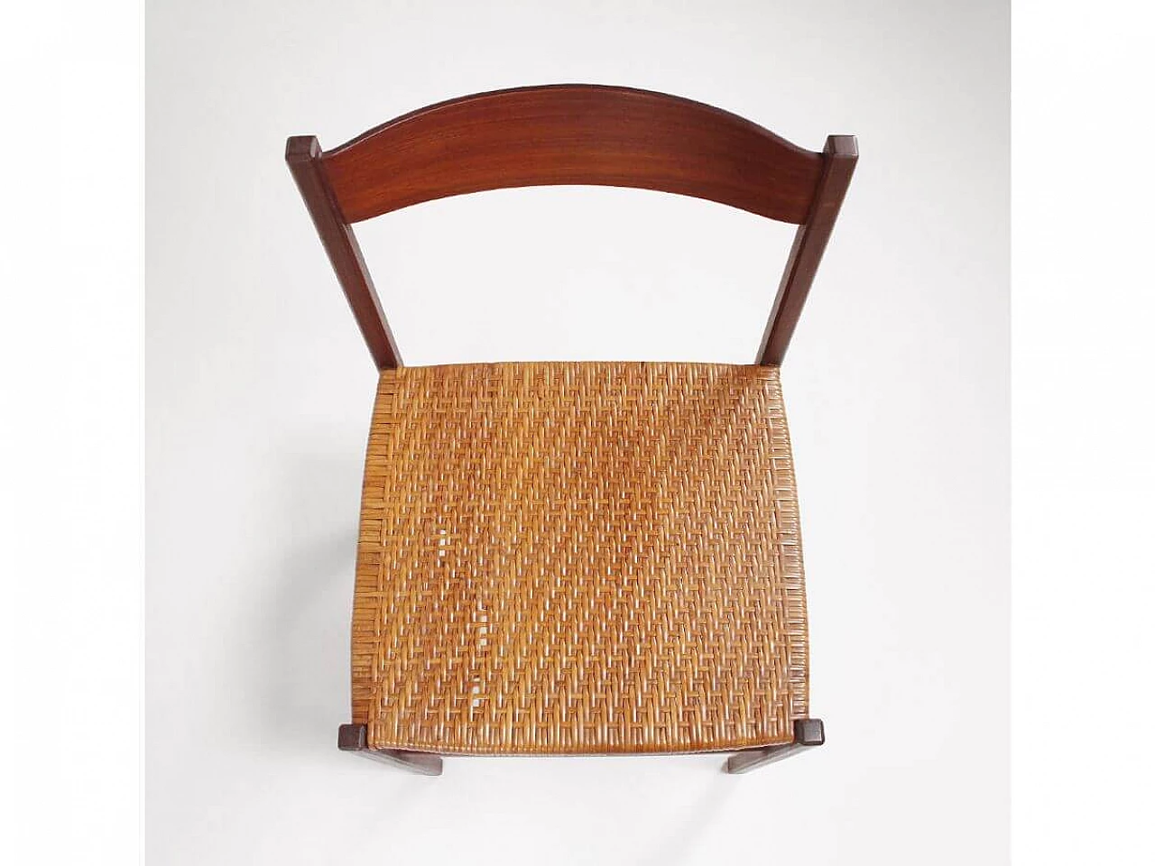 4 Chairs in wood and Vienna straw, 1960s 8