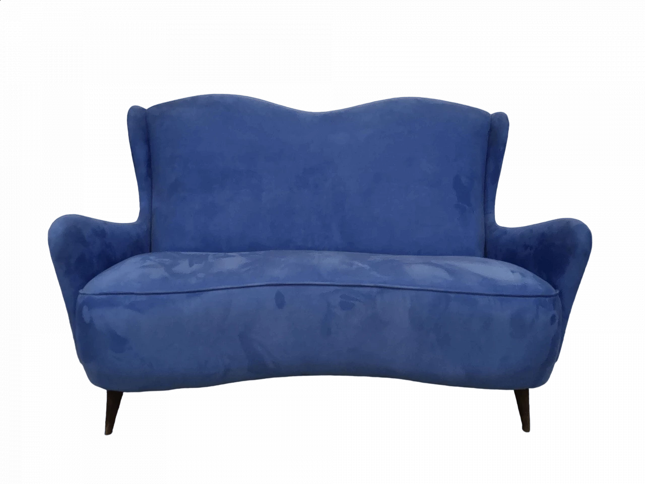 Three-seater sofa in alcantara fabric, 1950s 19