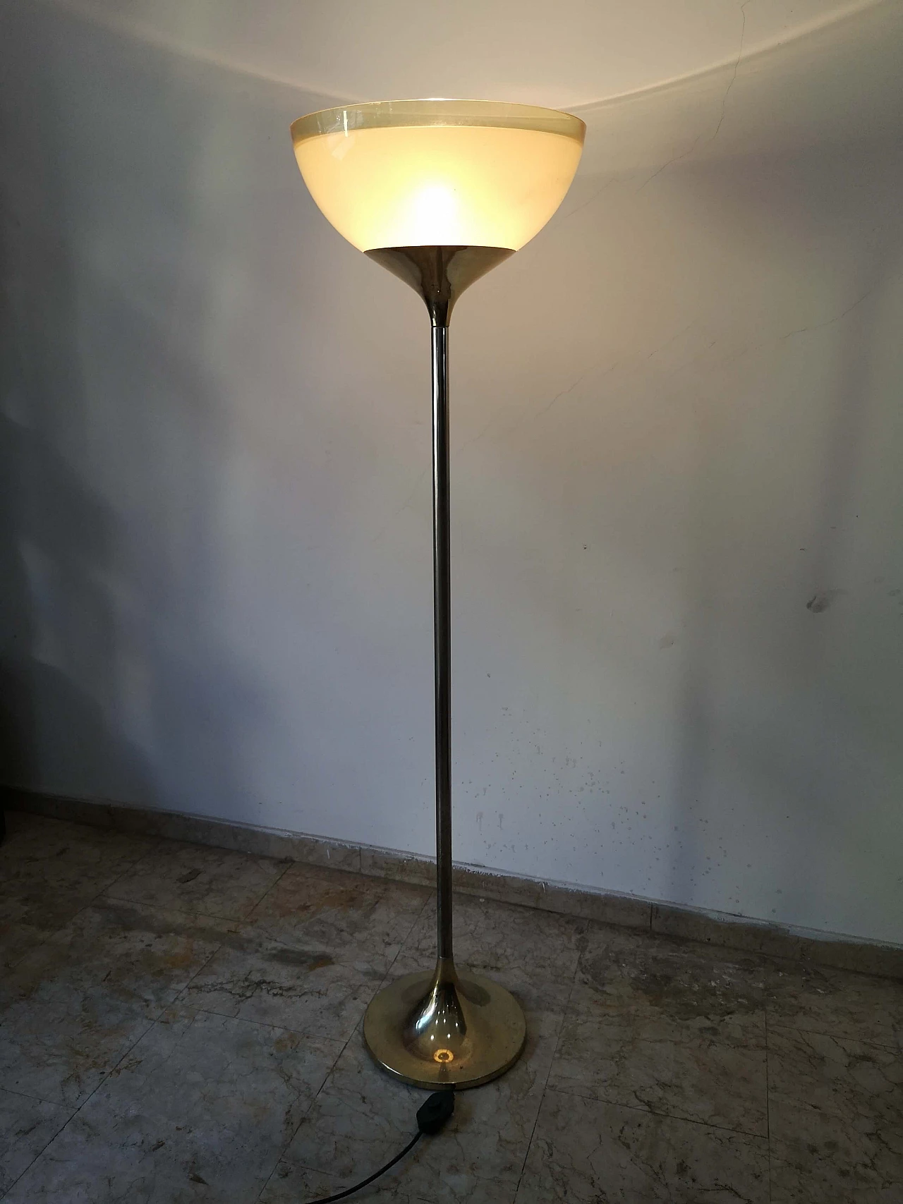 Brass floor lamp by Franco Bresciani for Guzzini, 1970s 1