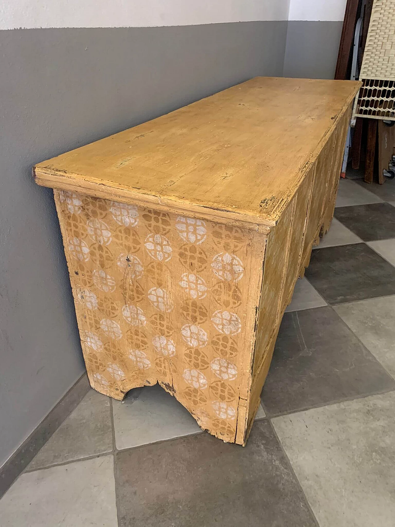 Alpine stone pine chest, mid-19th century 1