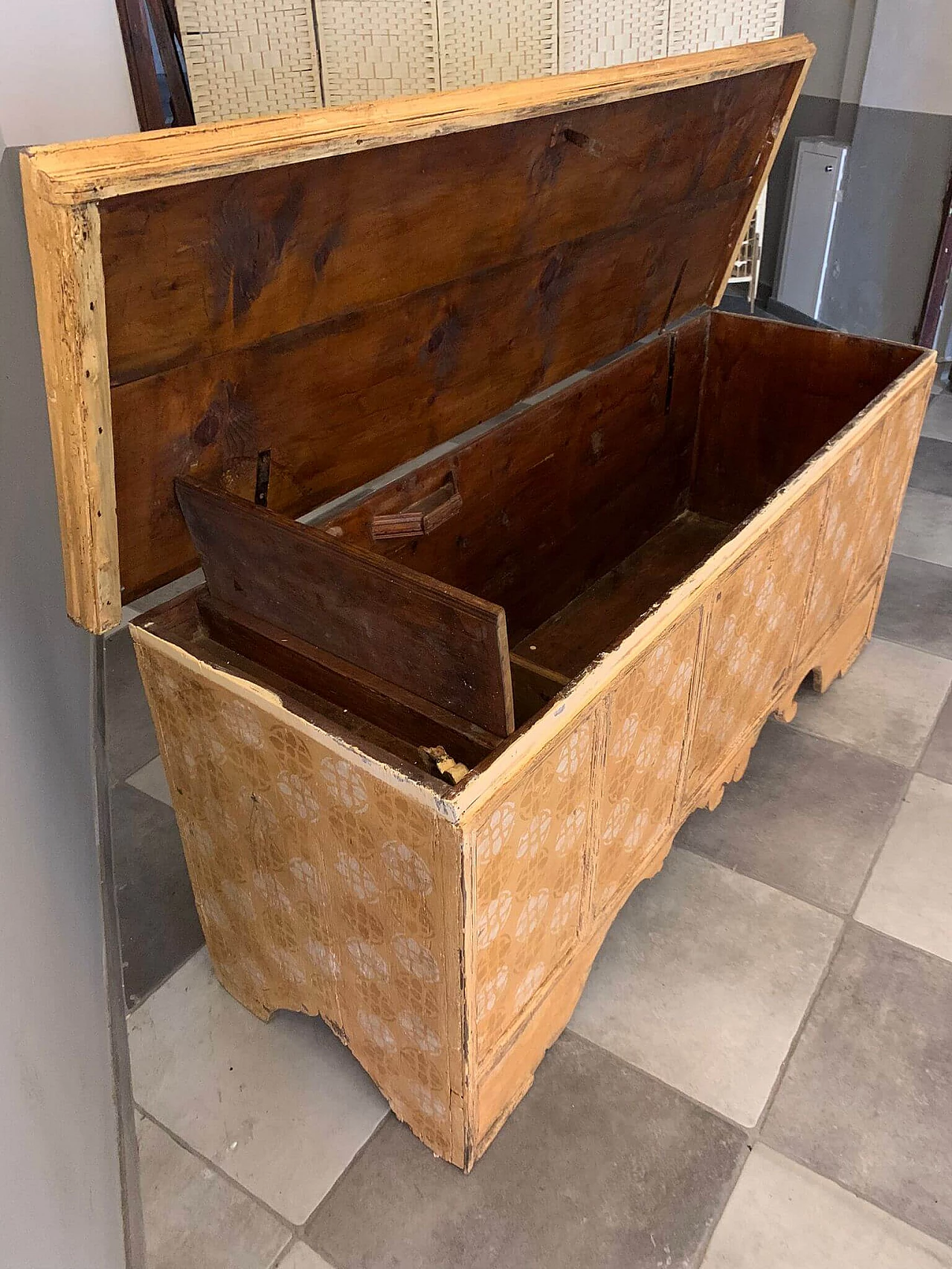 Alpine stone pine chest, mid-19th century 5