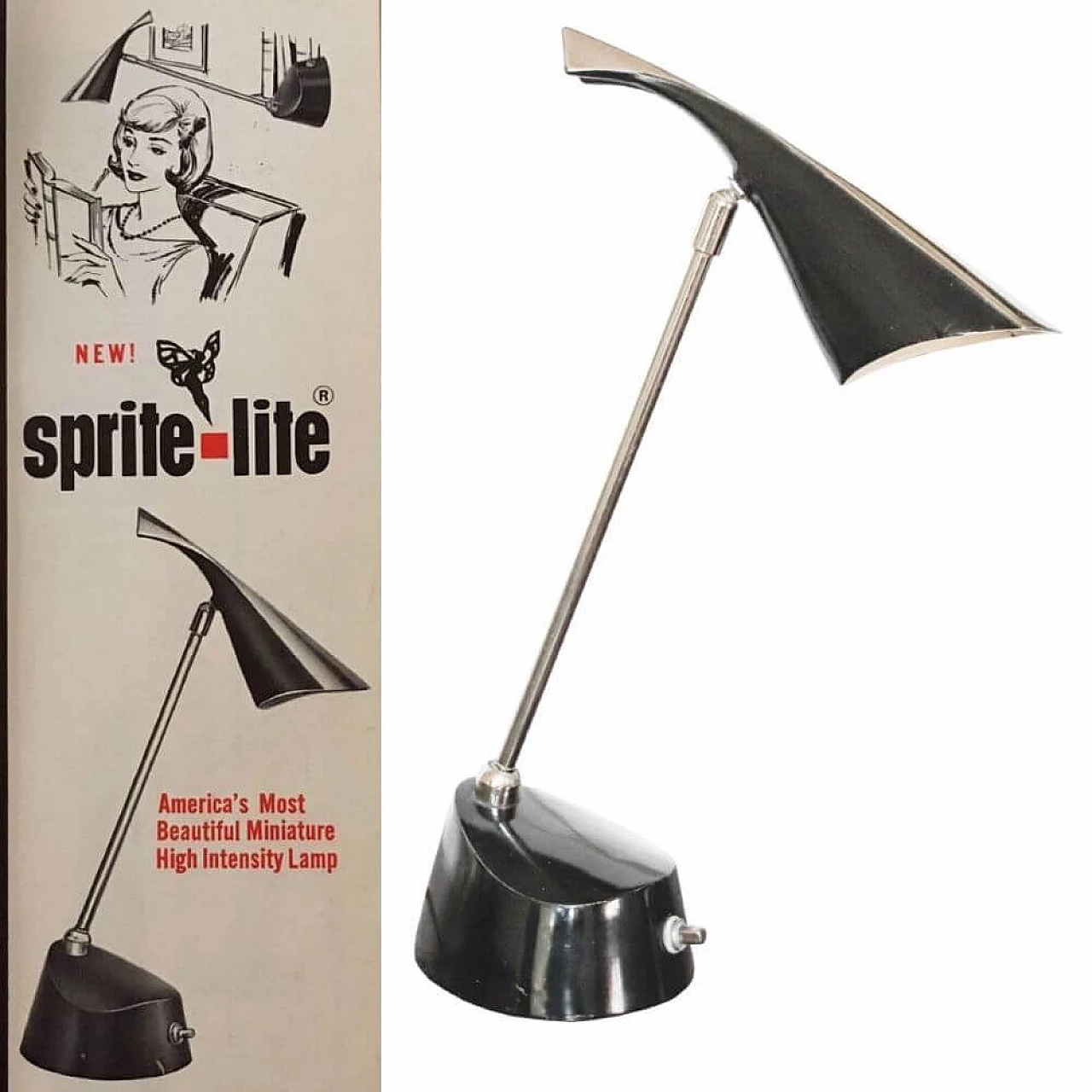 Lampada da tavolo D750 Sprite-Lite di Richard Barr per Laurel, anni '60 12