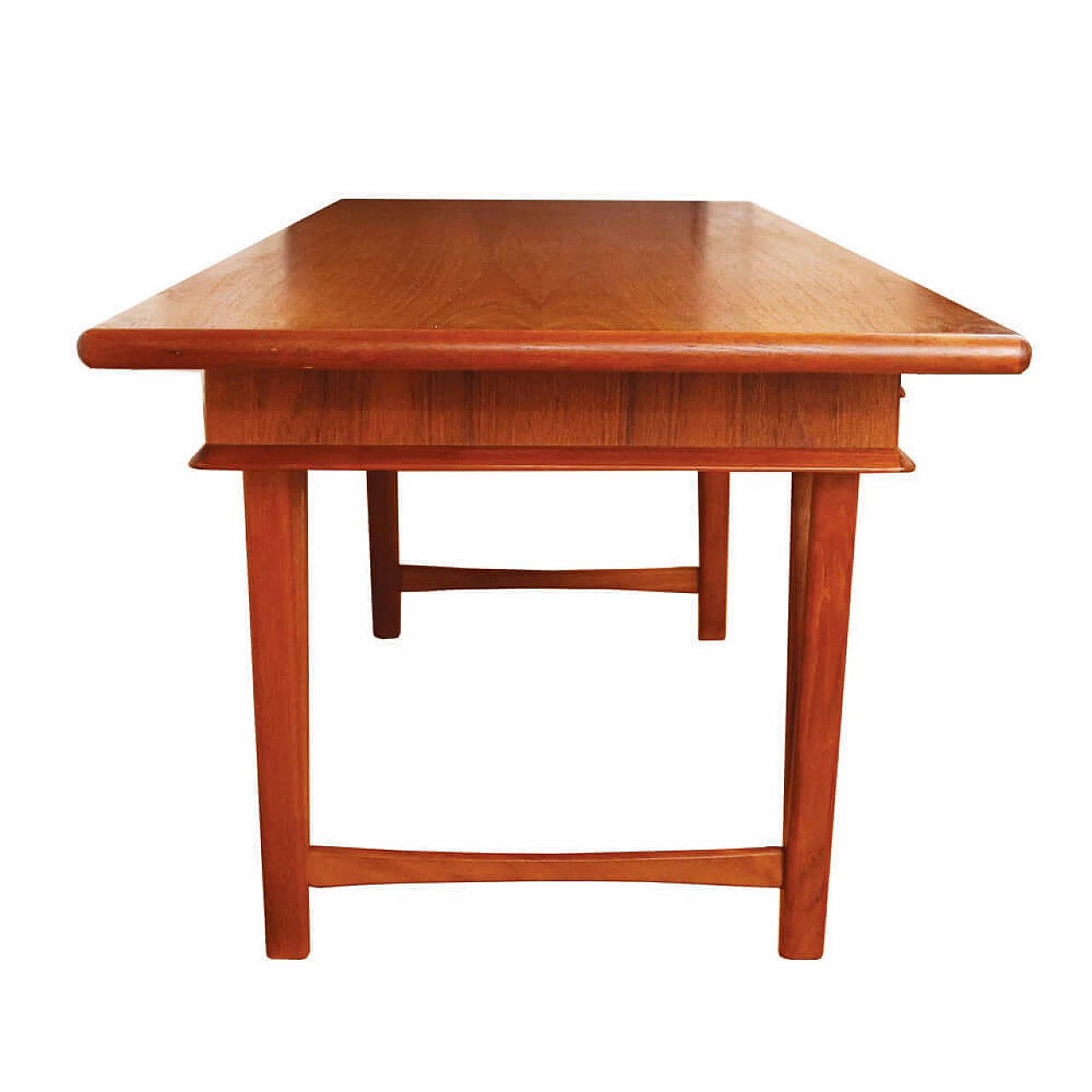 Tavolino 32 in teak con gambe a V di E.W.Bach per Møbelfabrikken Toften, anni '60 3