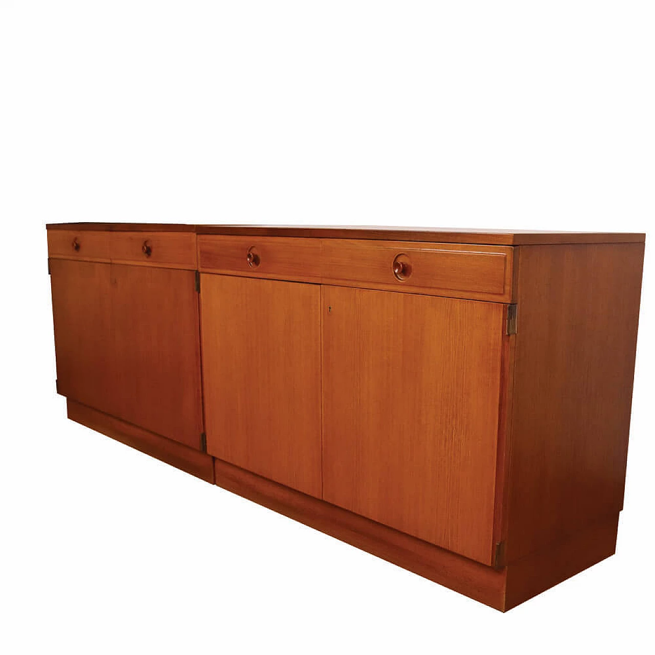 Coppia di credenza svedesi in teak di Bertil Fridhagen per Bodafors, anni '60 1