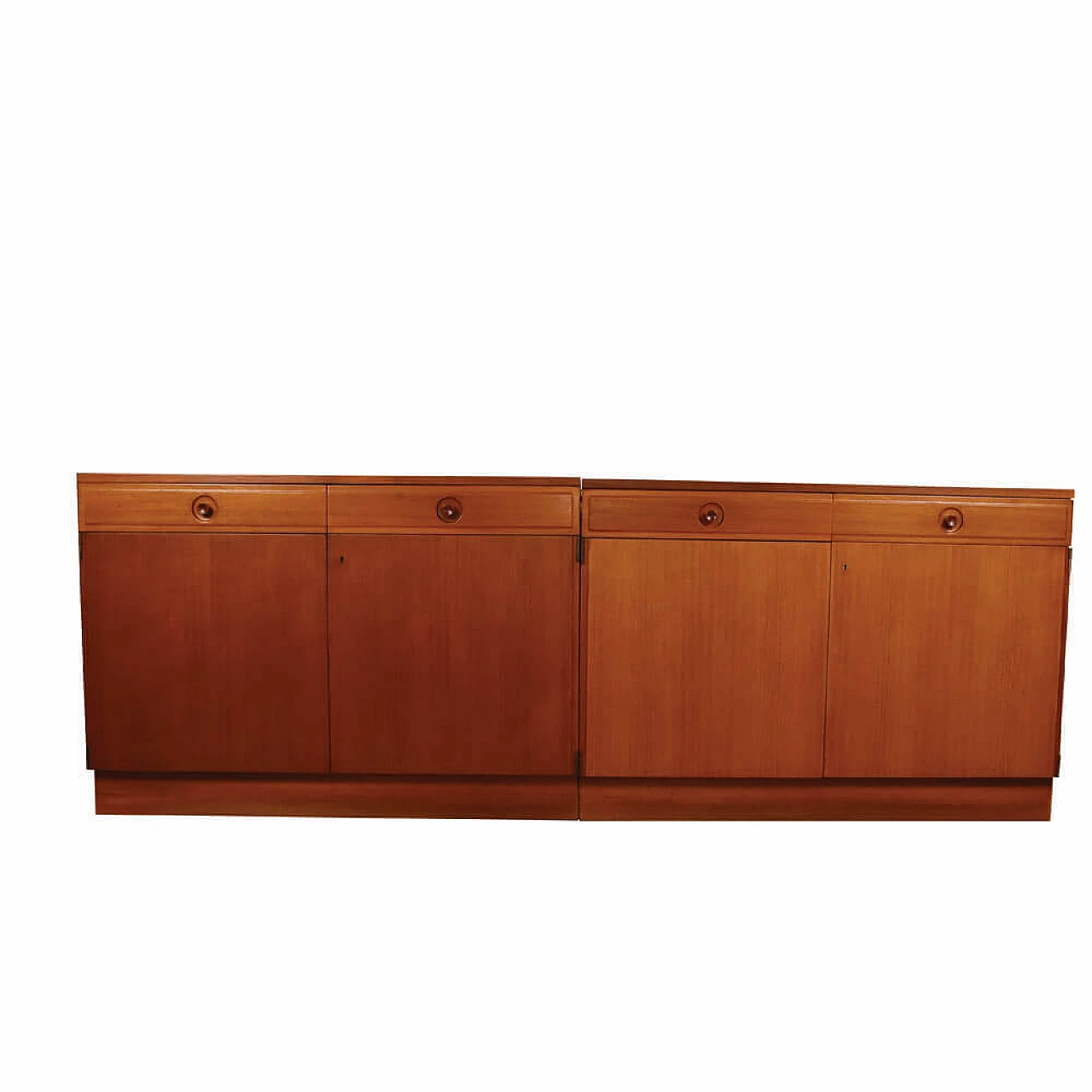 Coppia di credenza svedesi in teak di Bertil Fridhagen per Bodafors, anni '60 2