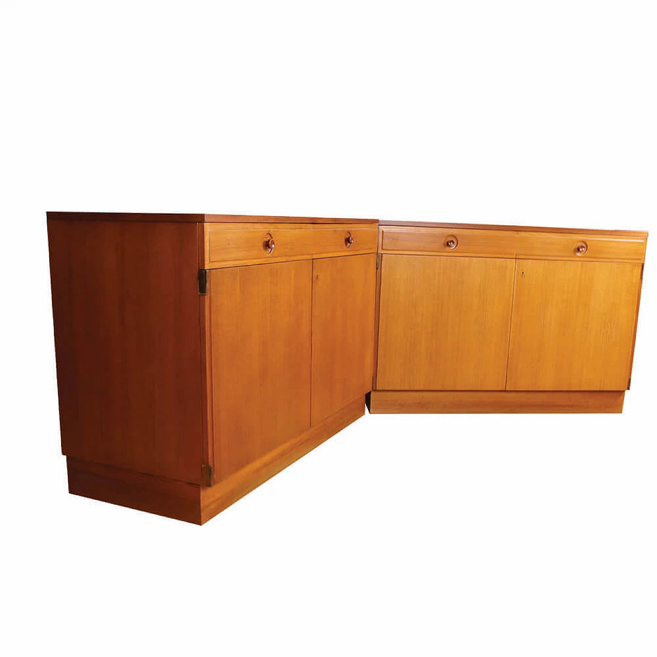 Coppia di credenza svedesi in teak di Bertil Fridhagen per Bodafors, anni '60 12