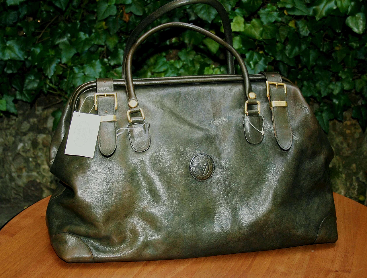 Borsa da viaggio in pelle di Valentino Orlandi, anni 2000 1