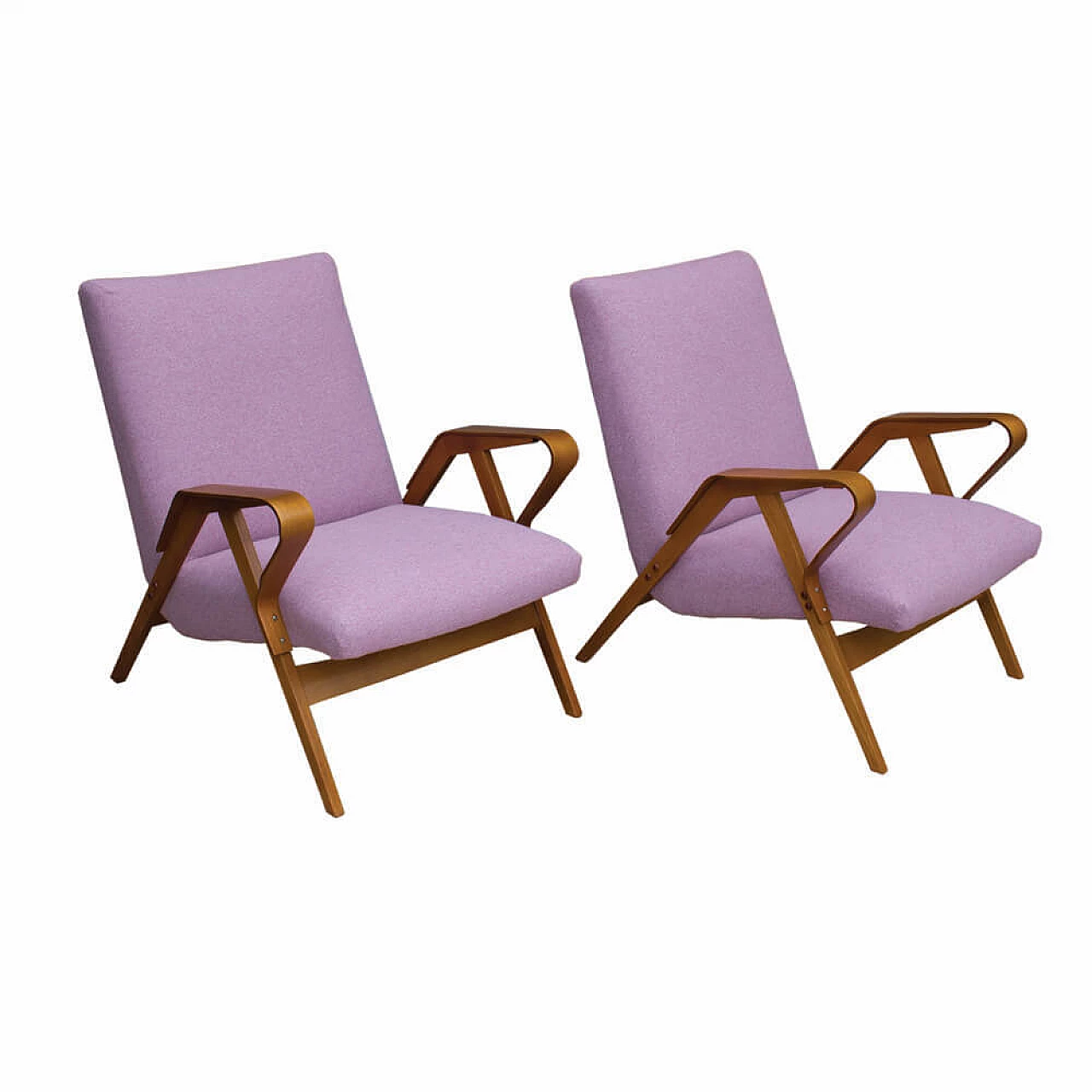 Pair of armchairs 24-23 by František Jirák for Tatra Nábytok, 1960s 1