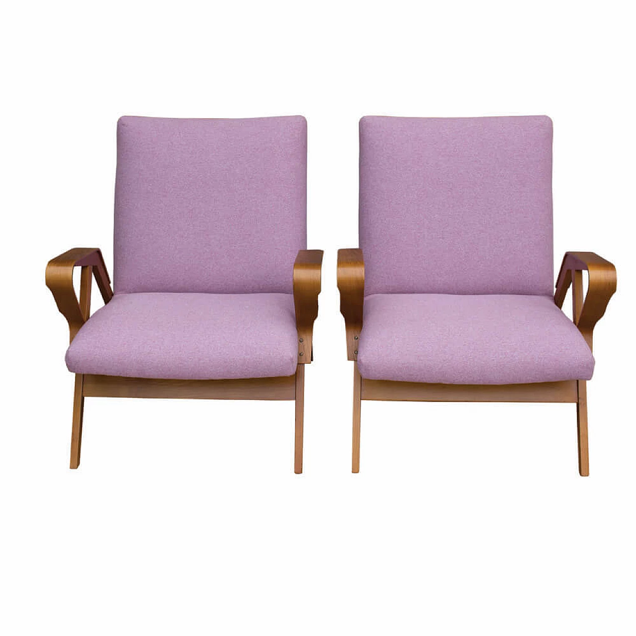 Pair of armchairs 24-23 by František Jirák for Tatra Nábytok, 1960s 2