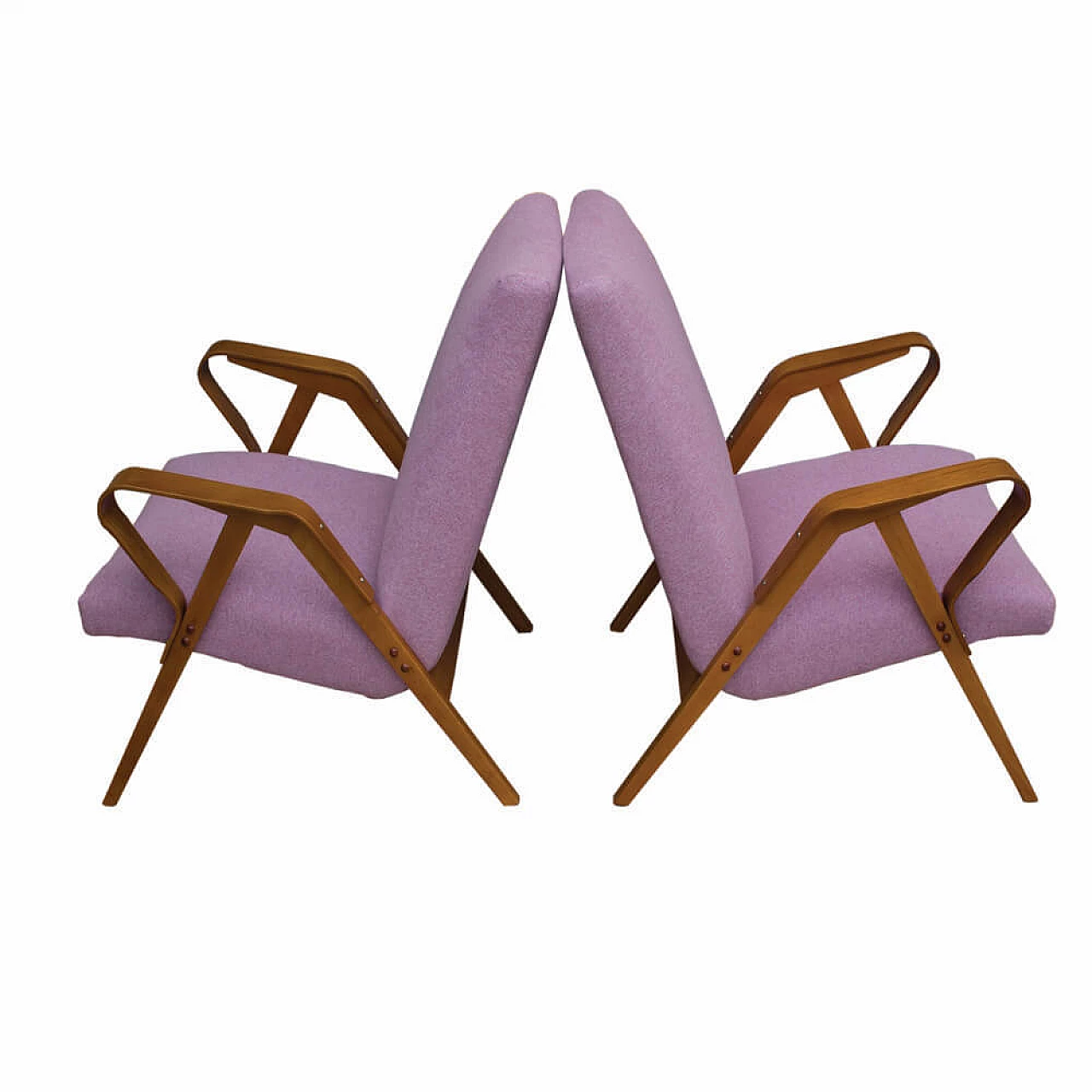 Pair of armchairs 24-23 by František Jirák for Tatra Nábytok, 1960s 5