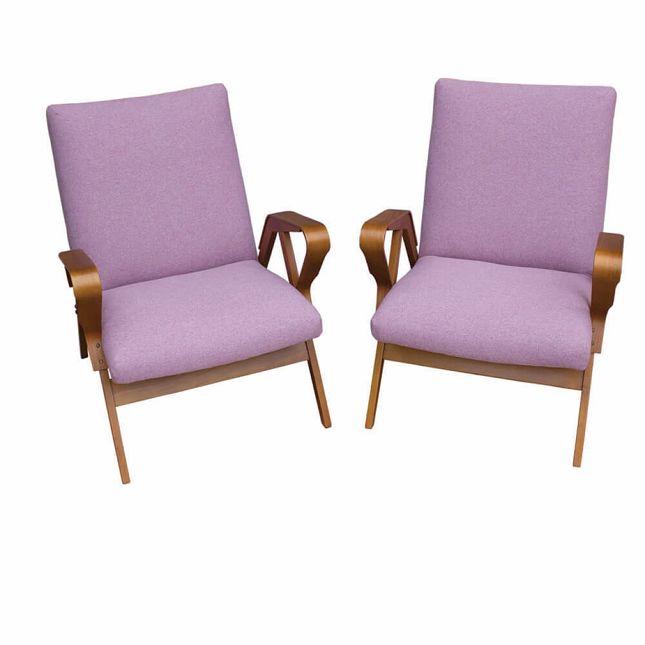 Pair of armchairs 24-23 by František Jirák for Tatra Nábytok, 1960s 9