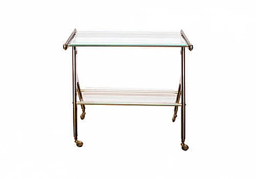 Metal, plastic and glass bar cart by RAMA Torino, 1950s