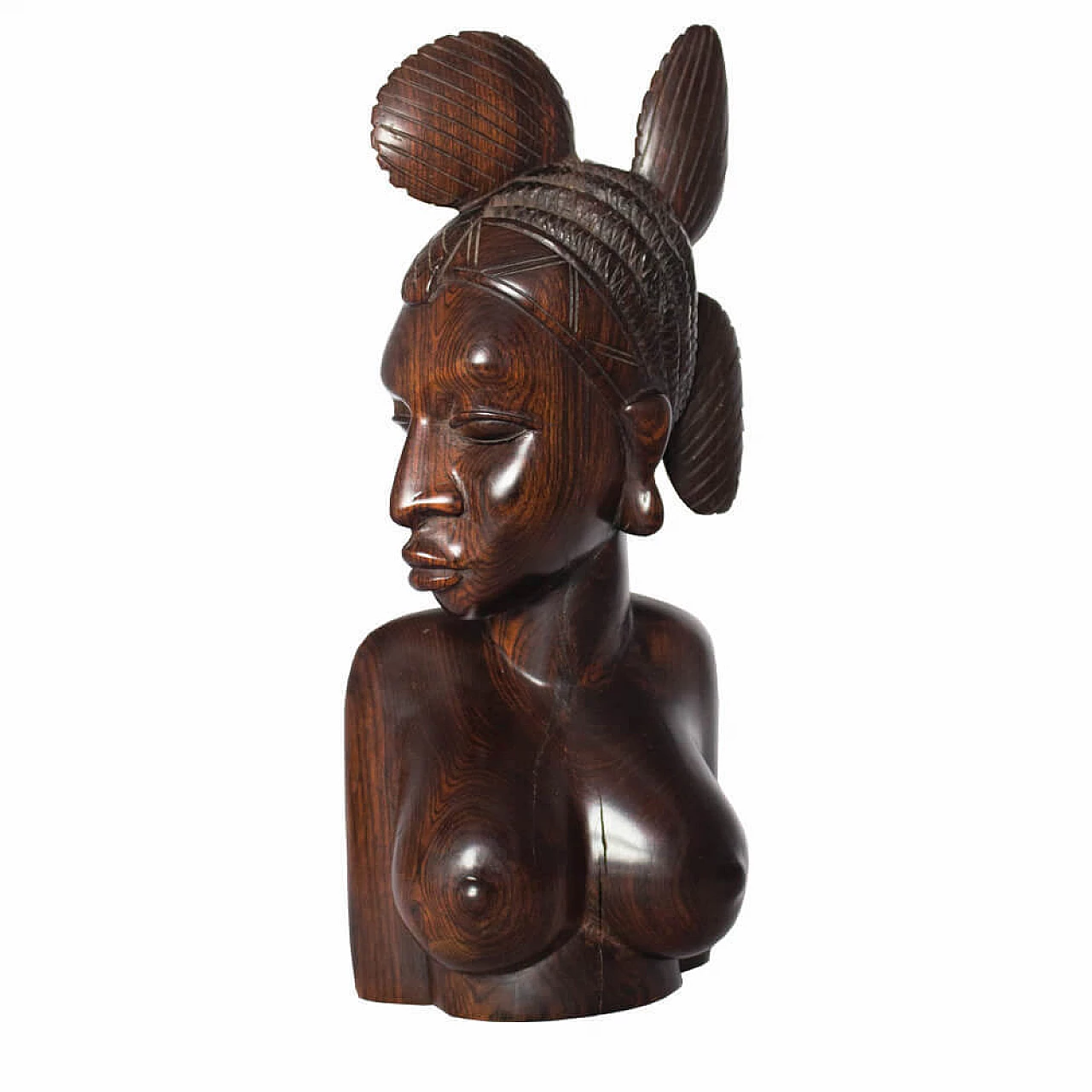 Guinean ebony sculpture of Fulani woman, 1960s 1